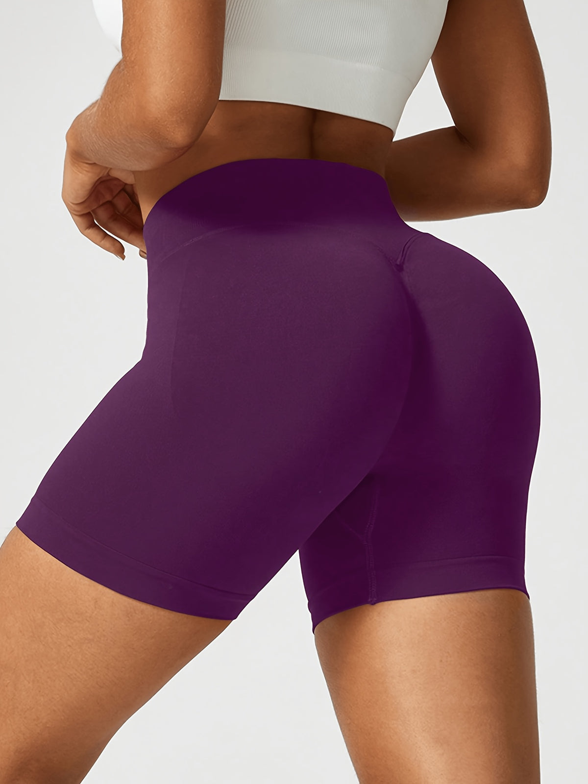 2 Pack Ribbed Shorts & Leggings - Plum