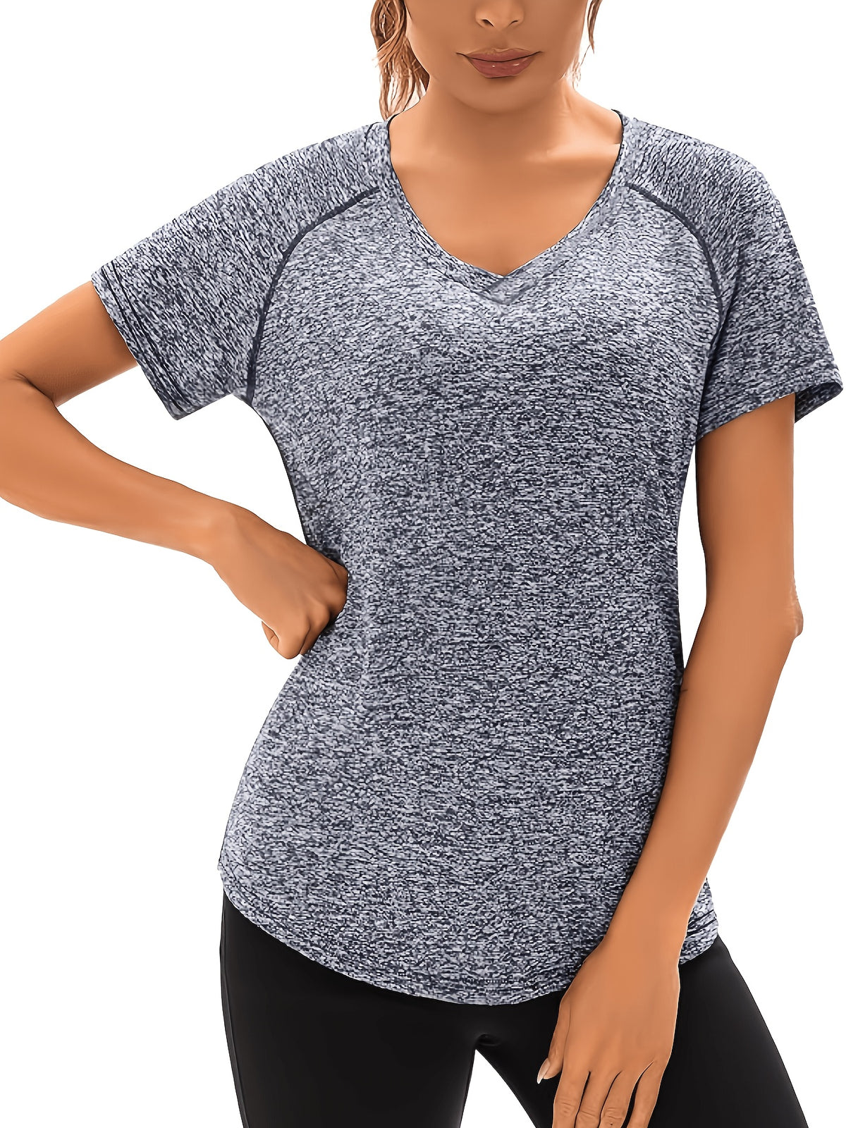 Raglan Sleeve Relaxed Sports Tee - Dark Blue