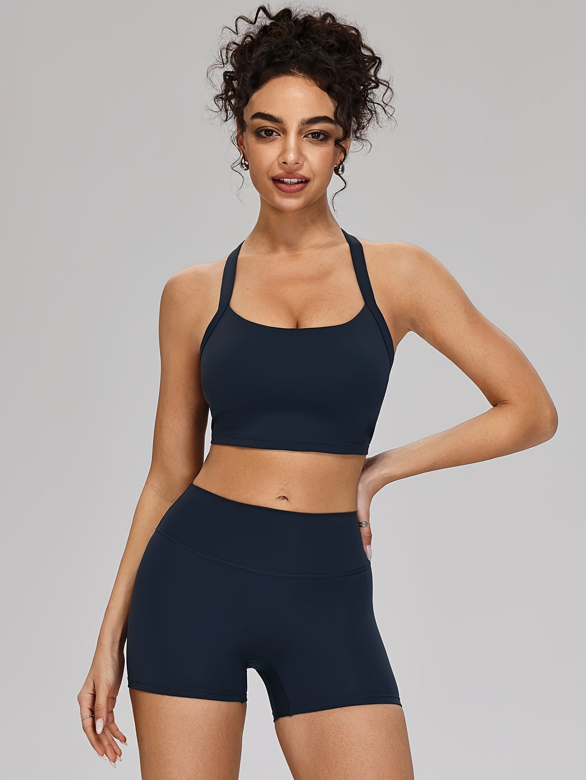 Short Sleeve Tee & Shorts Set - Navy