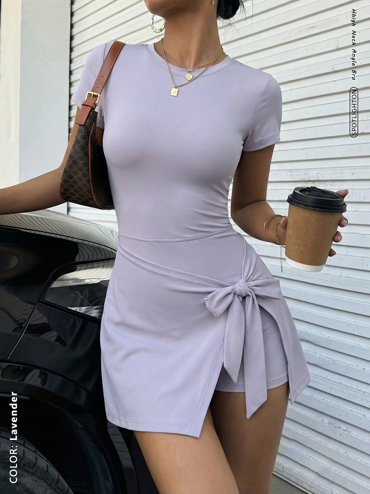 Wrap Tie Tennis Dress - Lavender