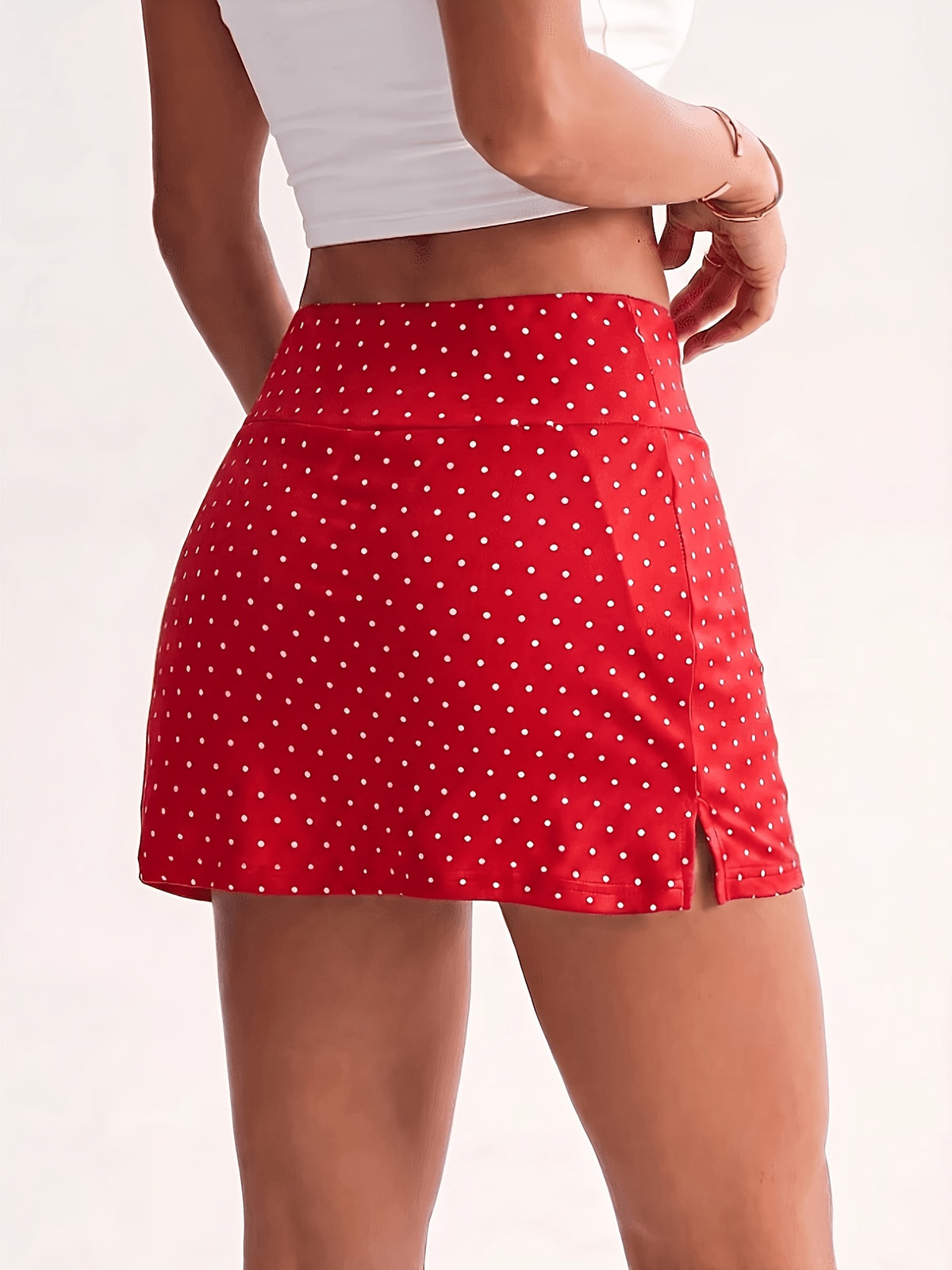 Red Polka Dot Tennis Skirt - Red Polka Dot