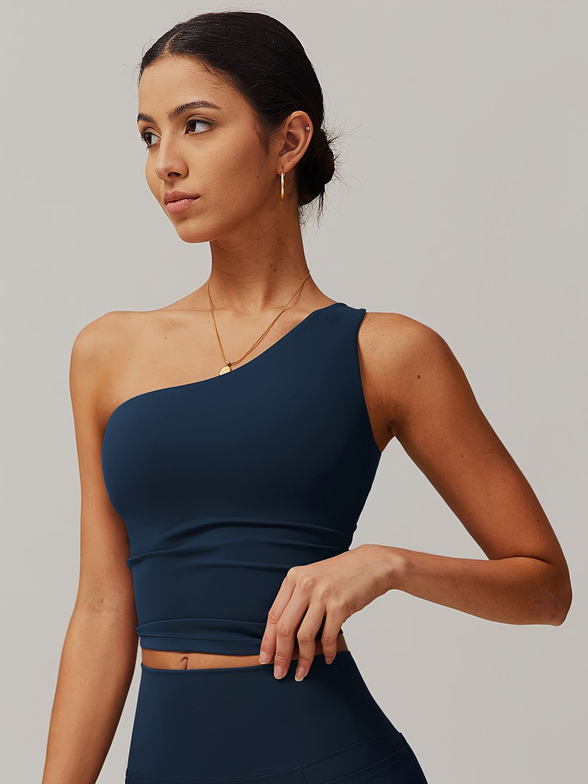 One Shoulder Tank - Black