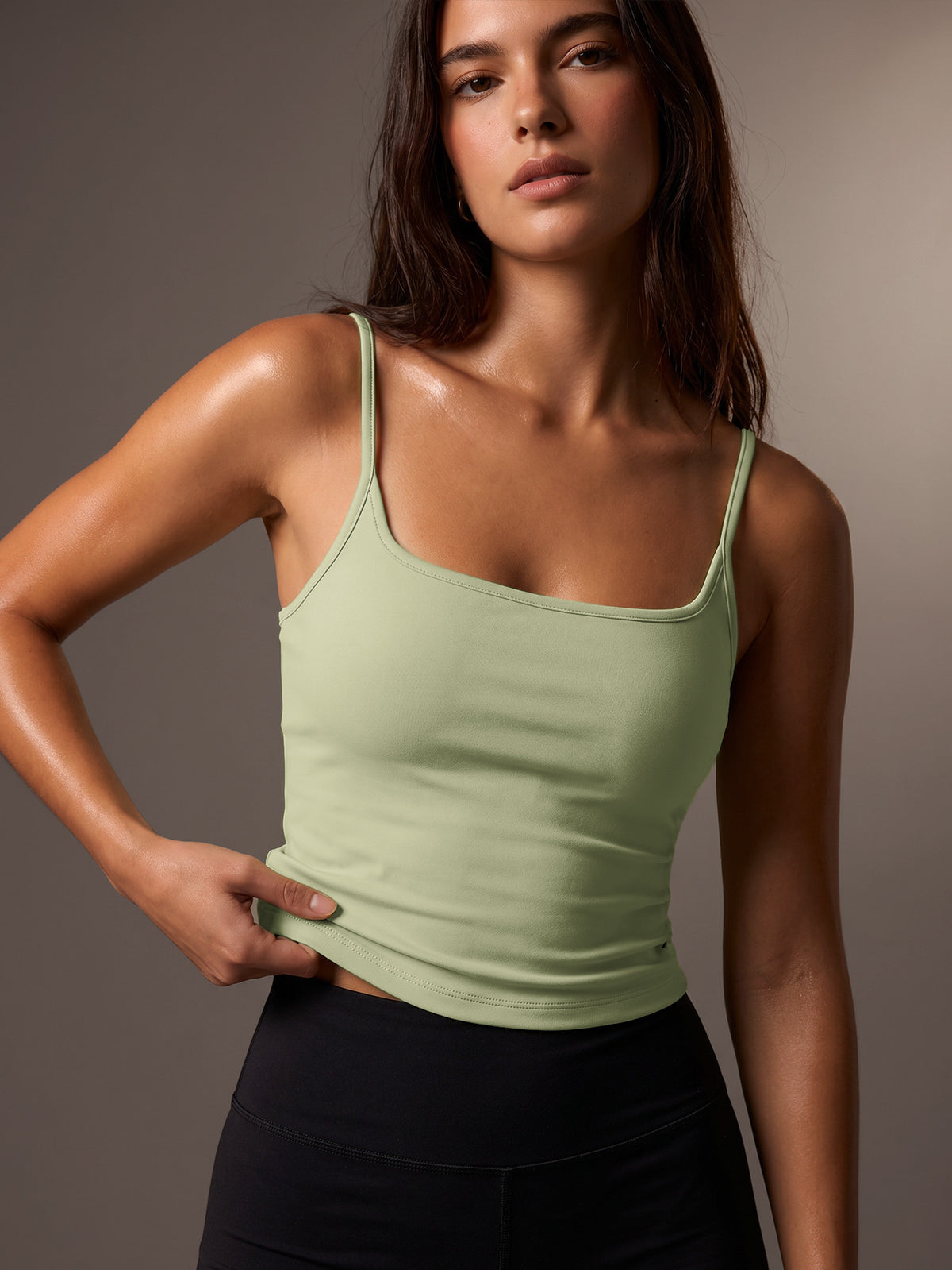 Cross Back Festival Yoga Vest - Green
