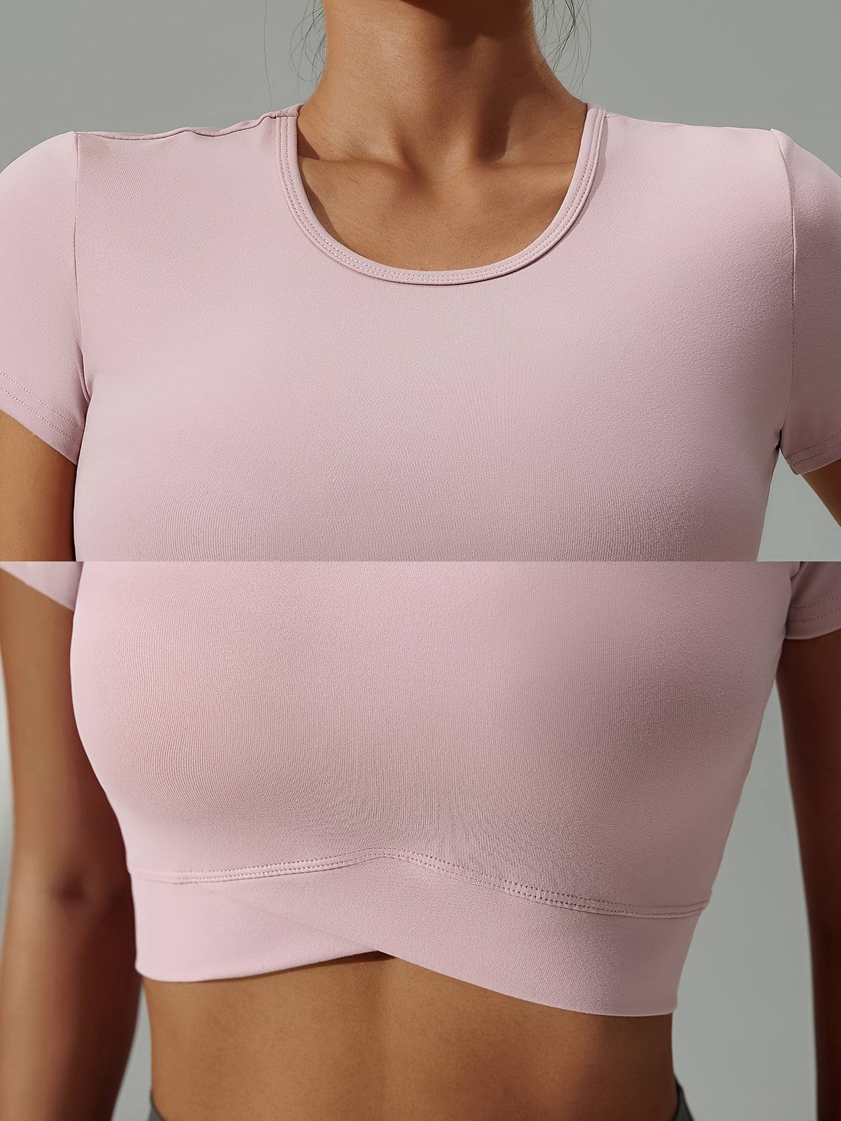 Crossover Hem Cropped Tee