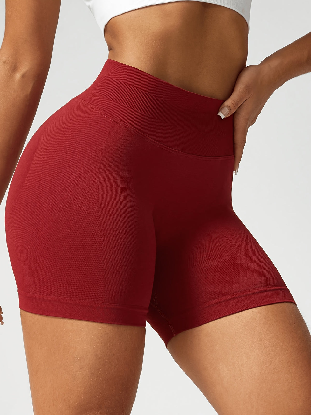 2 Pack Ribbed Shorts & Leggings - Red