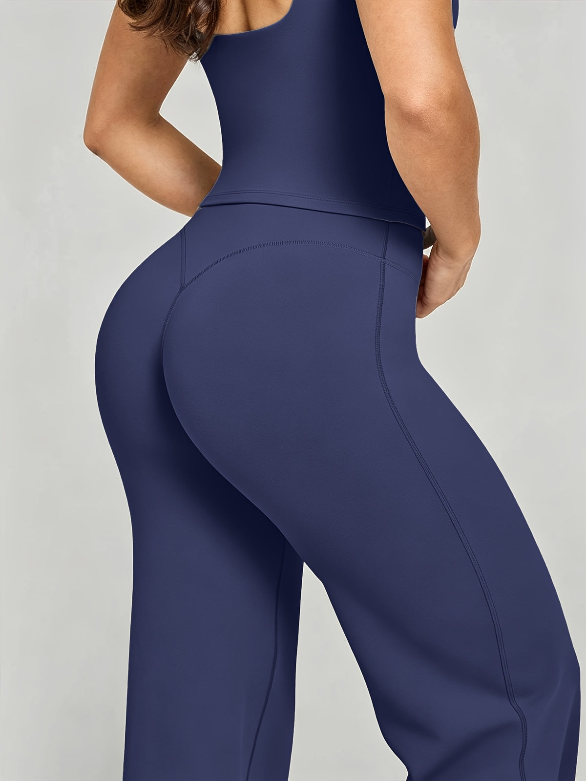 Commuter High Waist Wide Leg Pants - Badge Blue
