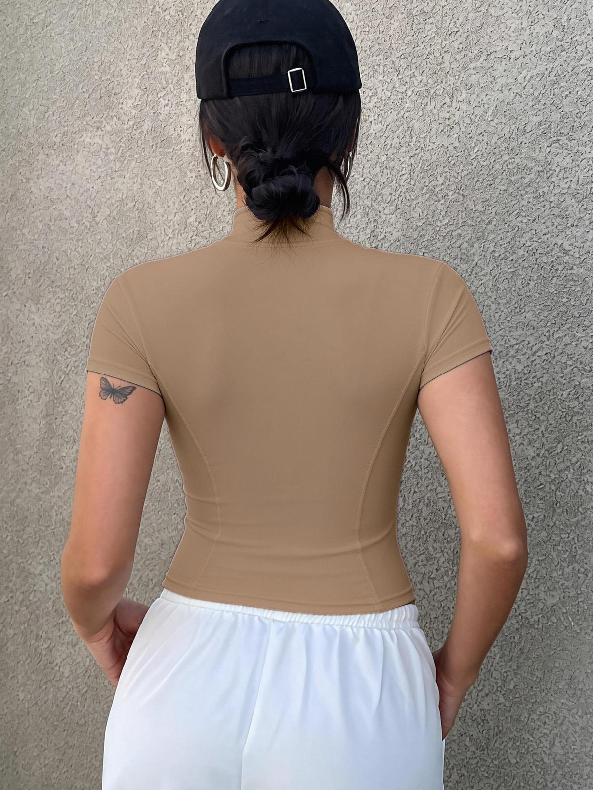 3 Pack Short Sleeve Zip Crop Jackets - Light Purple, Sky Blue & Cocoa