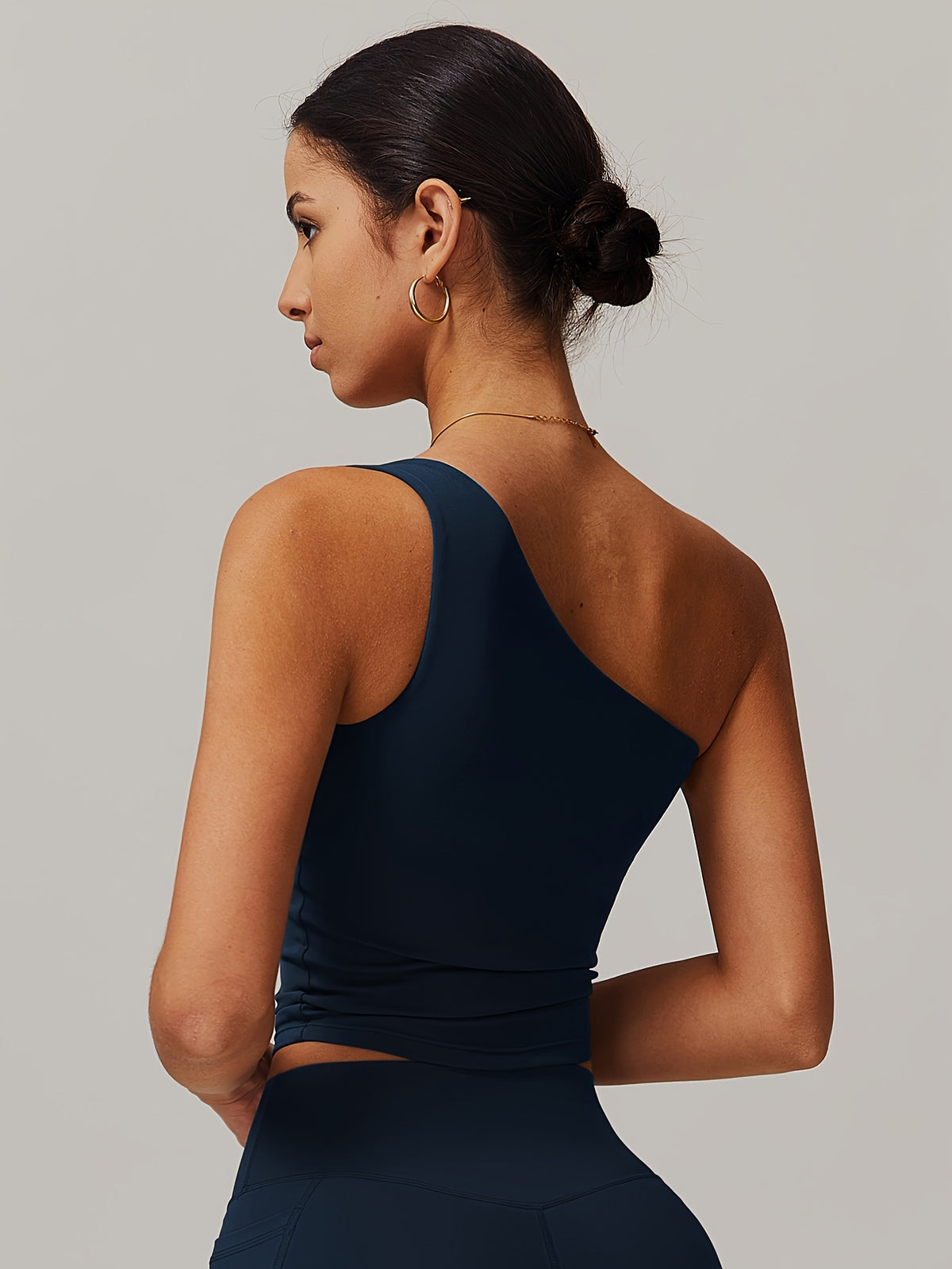 One Shoulder Tank - Black