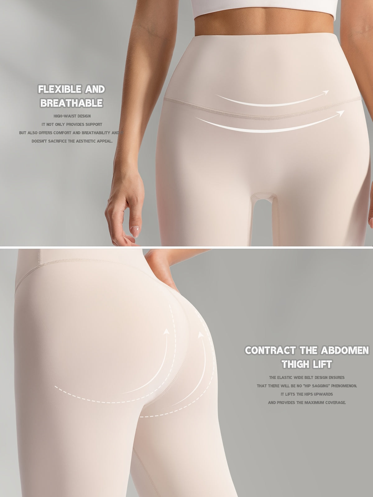 Buttery Soft High Waist Leggings - Beige
