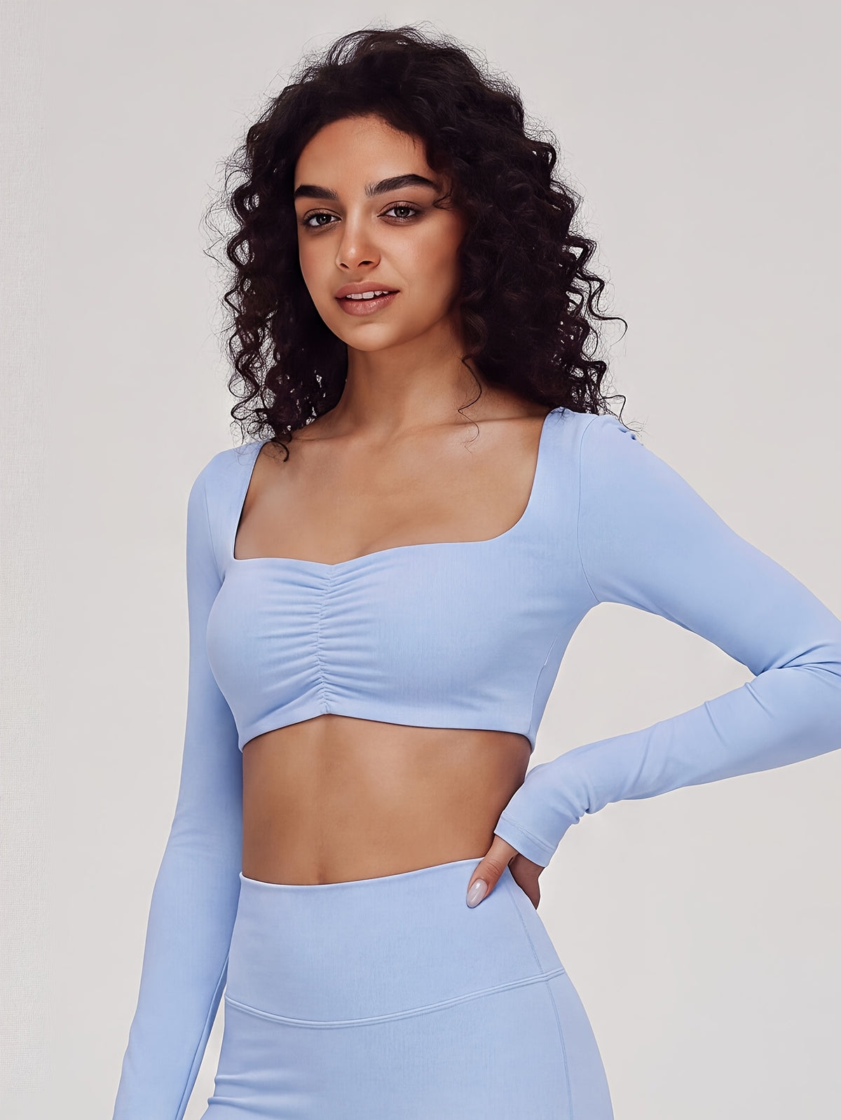 Long Sleeve Cropped Yoga Top