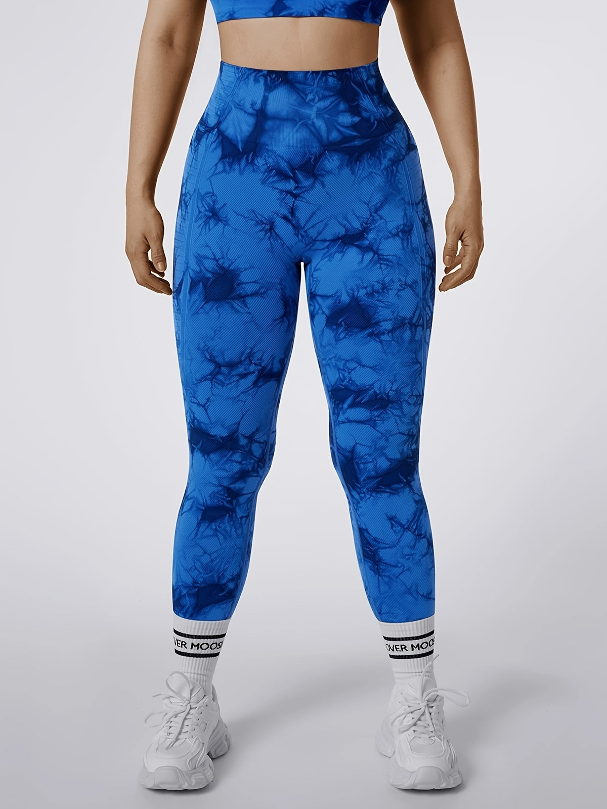 2 Pack Tie Dye Seamless Leggings - Blue & Lilac Tie Dye