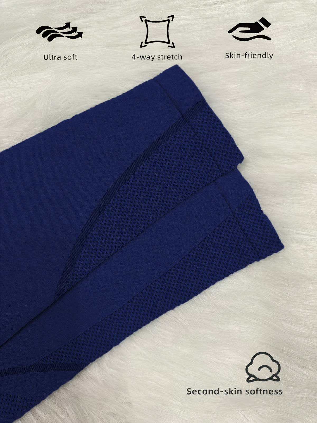 Cropped Tank & Leggings Set - Purplish Blue