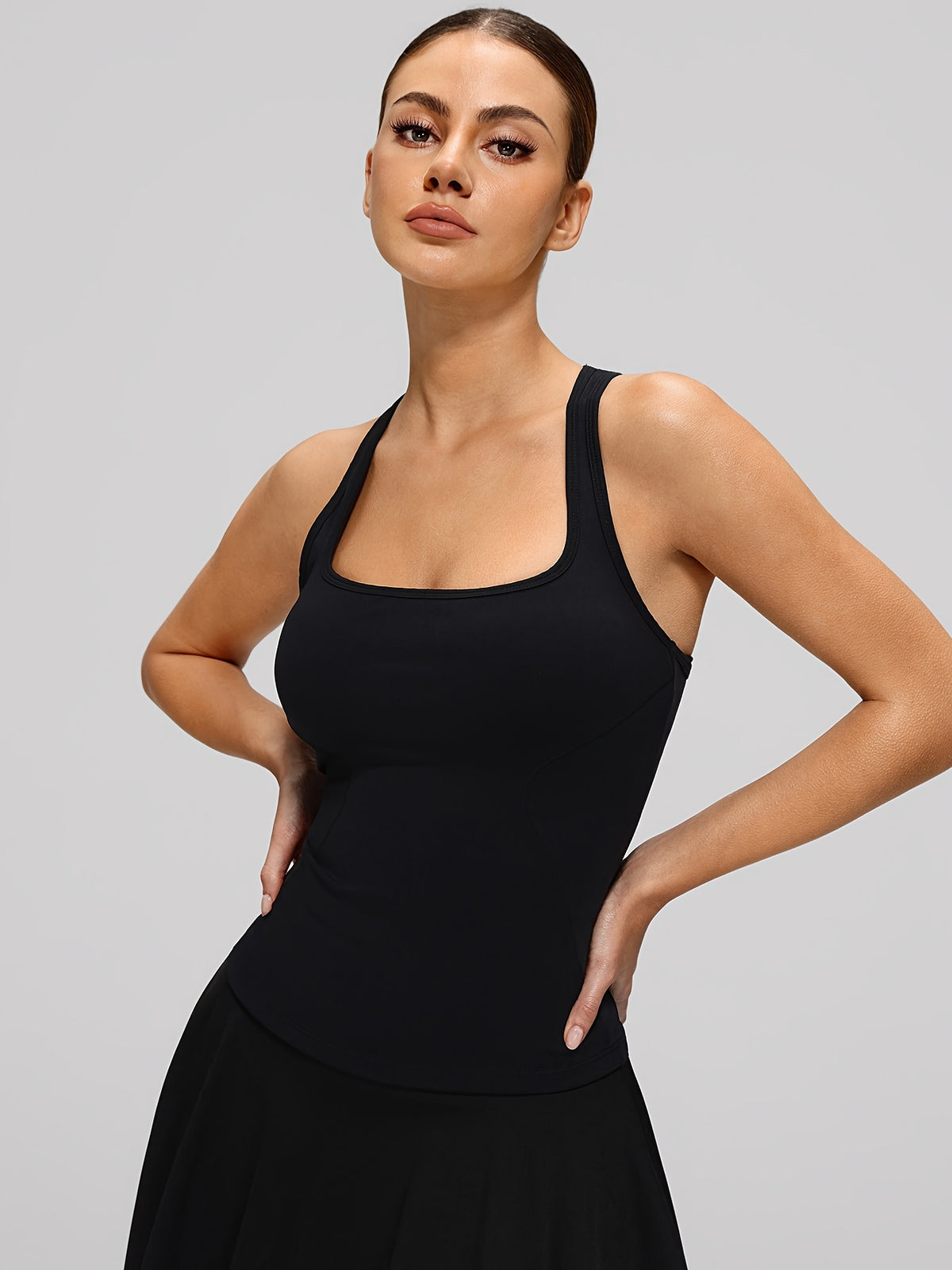 Form Fitting Sports Cami - Black