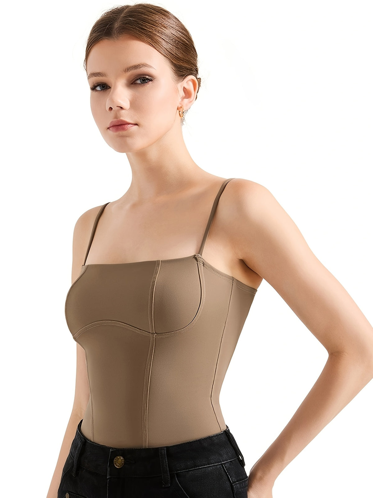 Basic Athletic Running Tank Top - Khaki