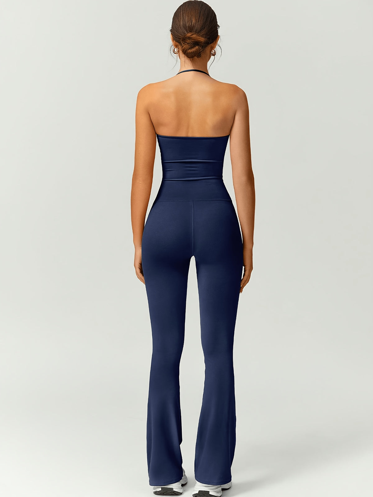 Strapless Flare Jumpsuit - Navy