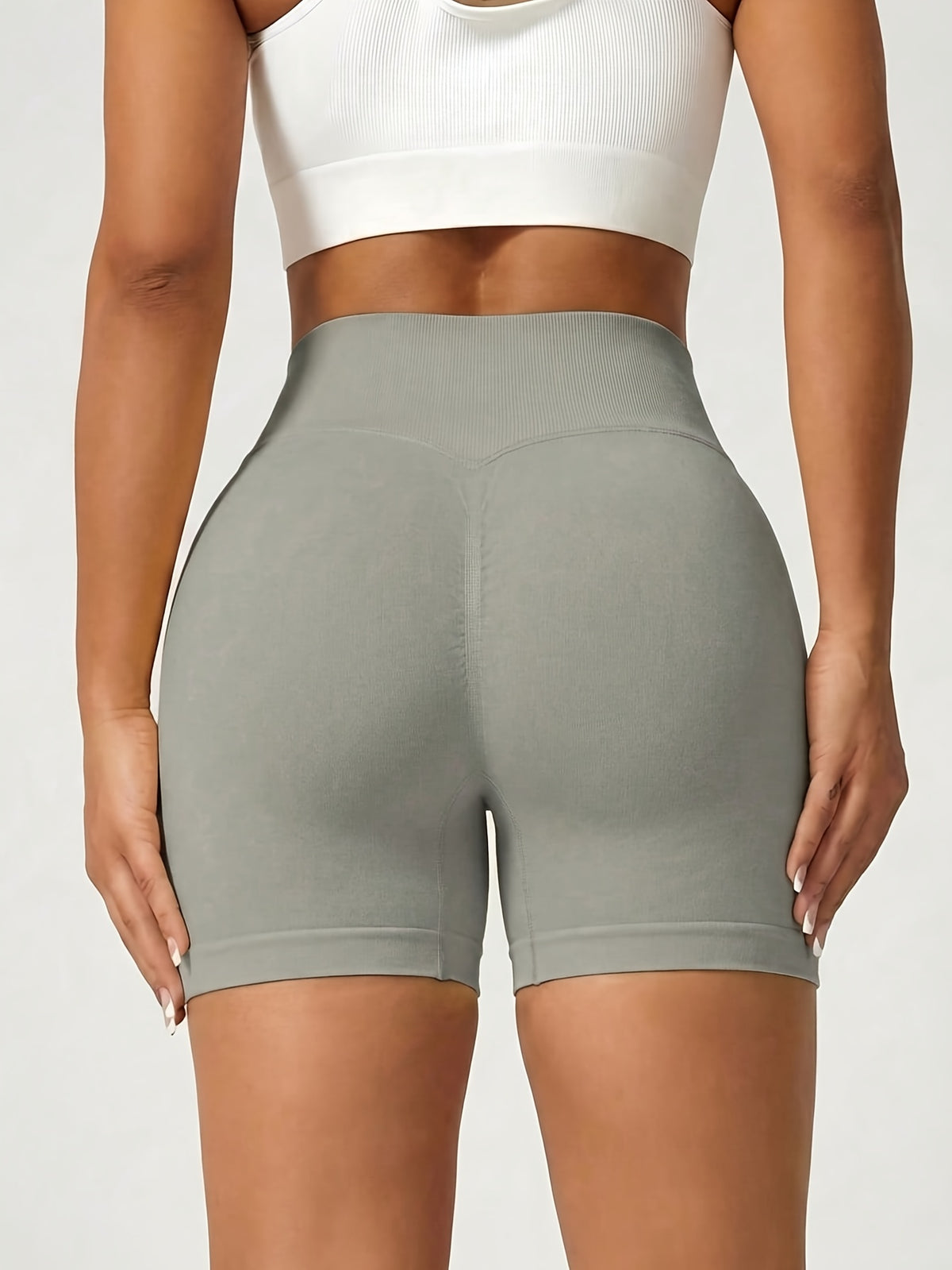 Scrunch Butt Sculpt Shorts - Light Grey