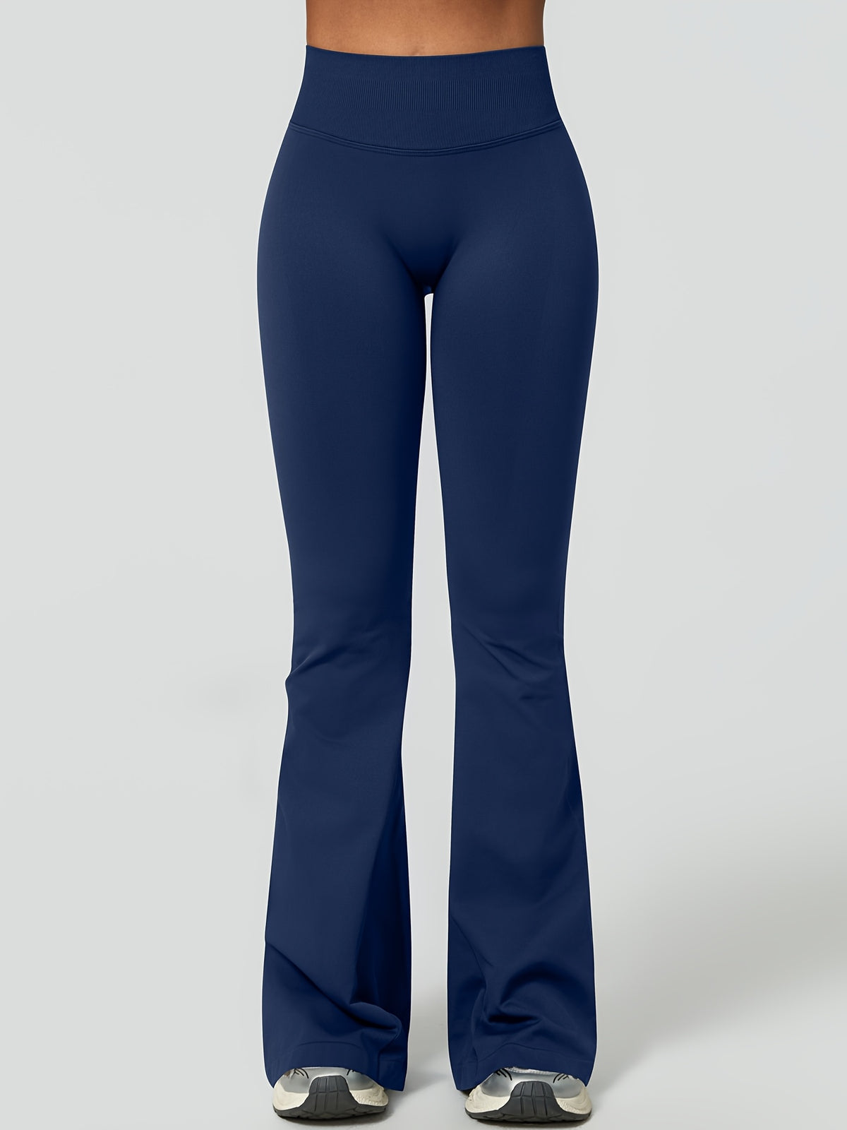 2 Pack High Waist Flare Leggings - Navy & Black