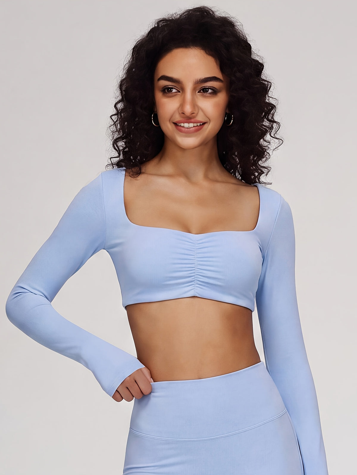 Long Sleeve Cropped Yoga Top
