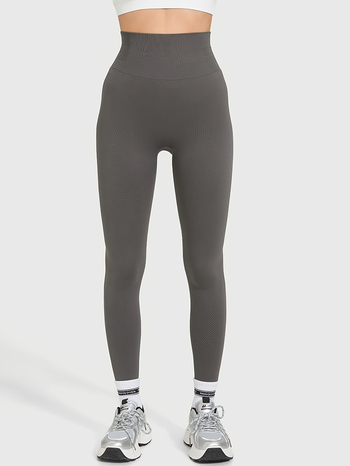 2 Pack Breathable Seamless Leggings - Grey