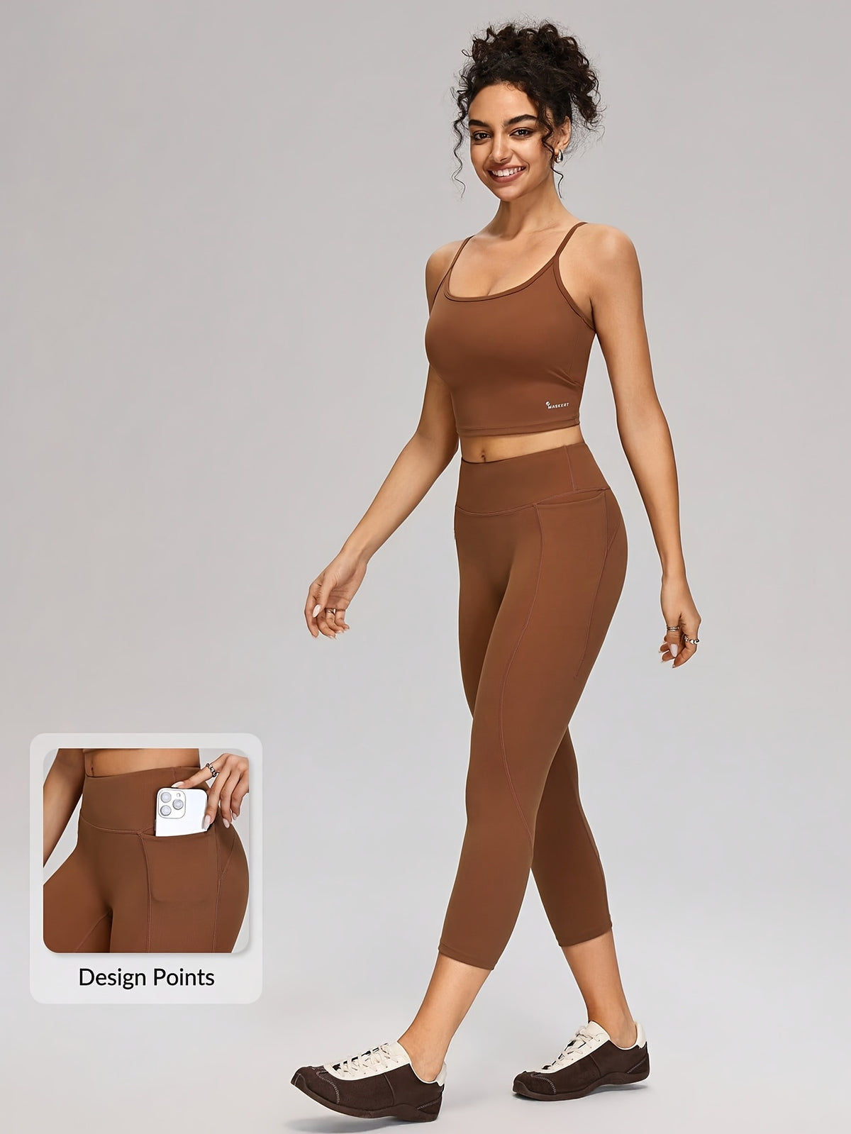 Lightweight Cami & Pants Set - Light Brown
