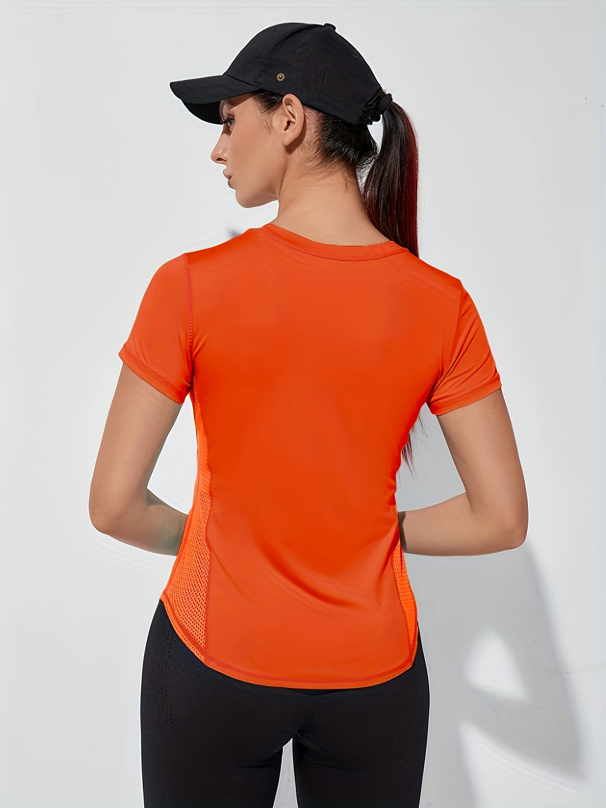 Quick Dry Running Tee - Orange Red