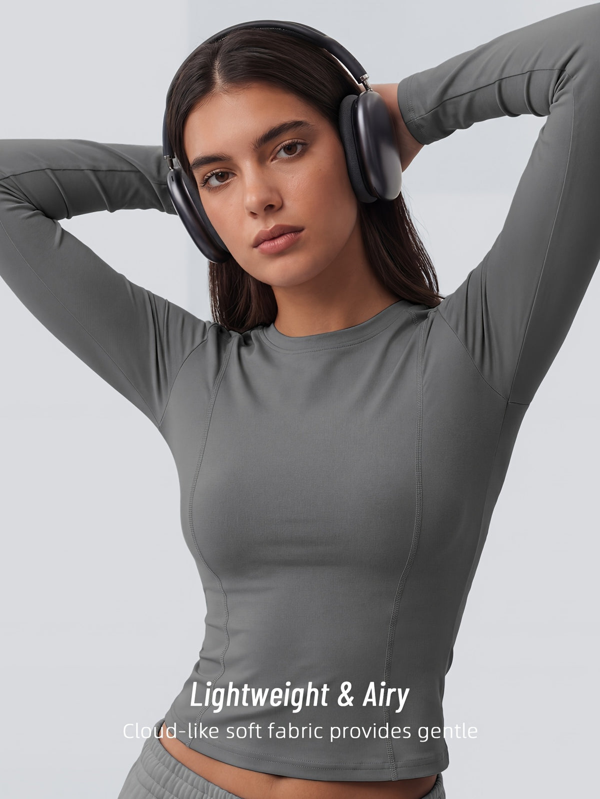 Full Length Compression Long Sleeve Top - Grey