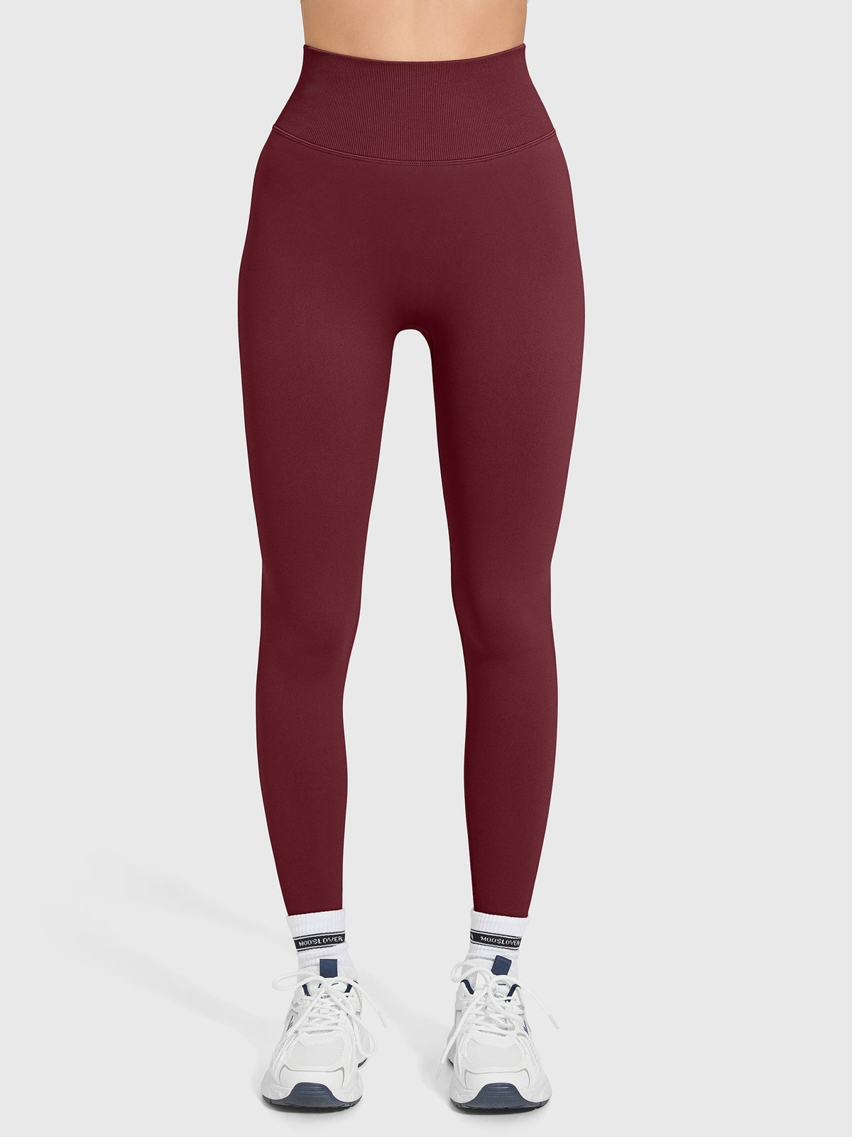 Seamless Compression Shaping Leggings - Burgundy