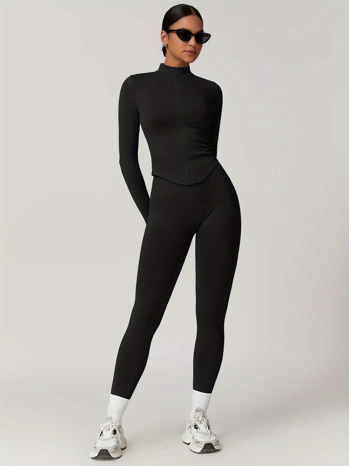 Seamless Top & Pants Set - Black