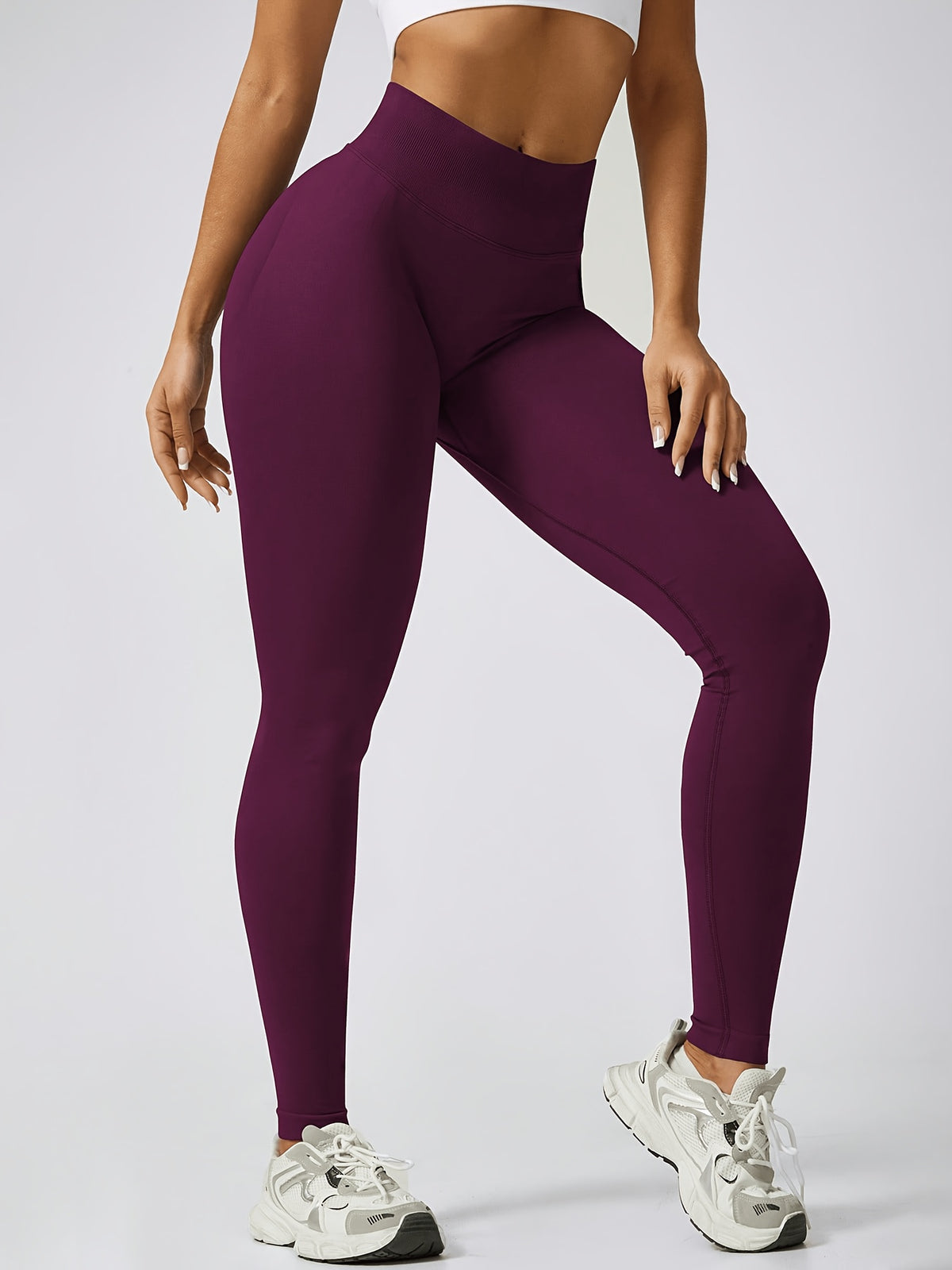 Seamless Scrunch Lifting Leggings - Cherry Purple