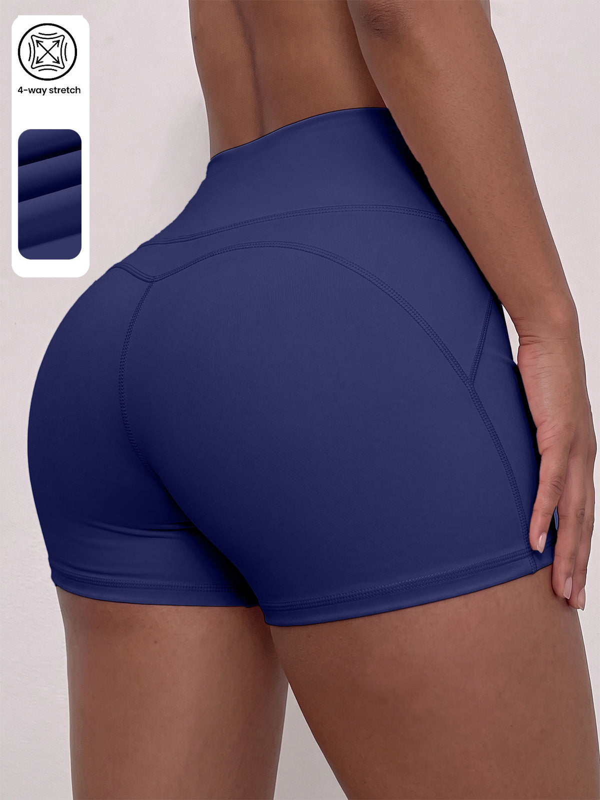Quick Dry Lifting Tight Workout Shorts - Navy
