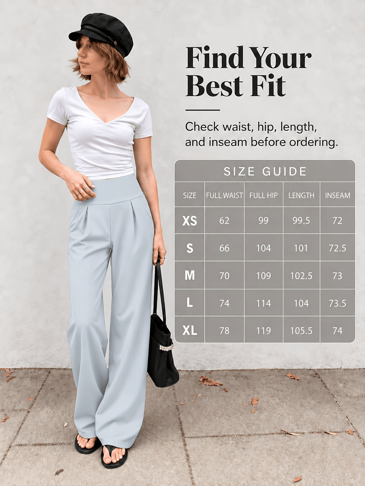 Front Pleat Straight Leg Yoga Pants - Light Grey