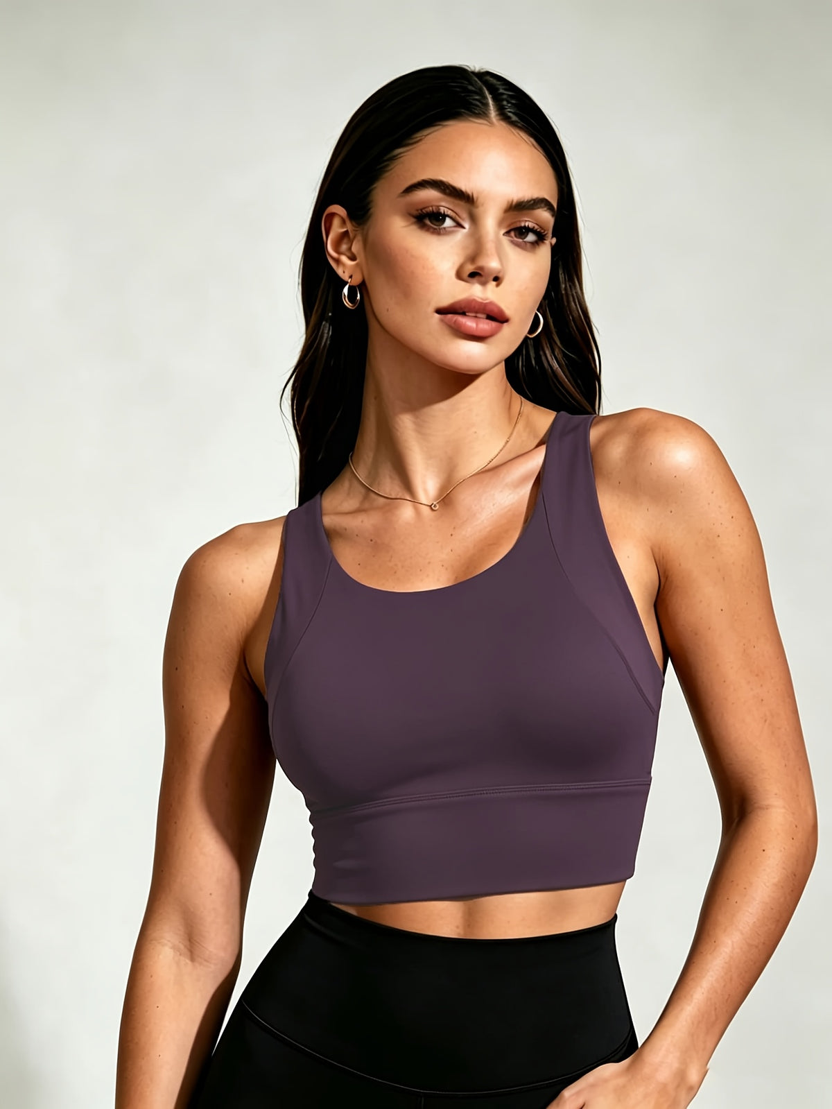 Seamless Yoga Bra Vest Top - Purple