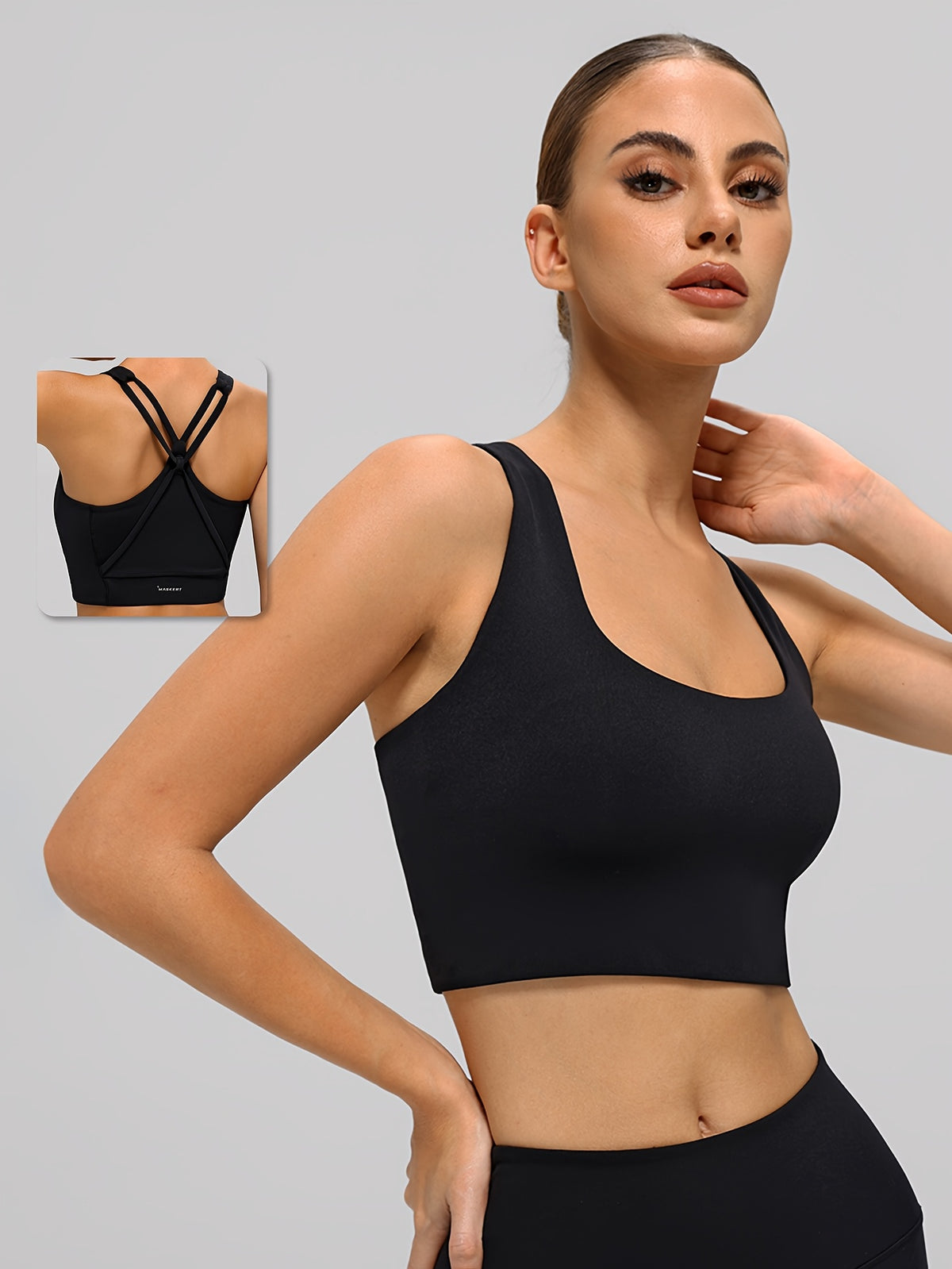 Sports Bra Base Layer Vest - Black
