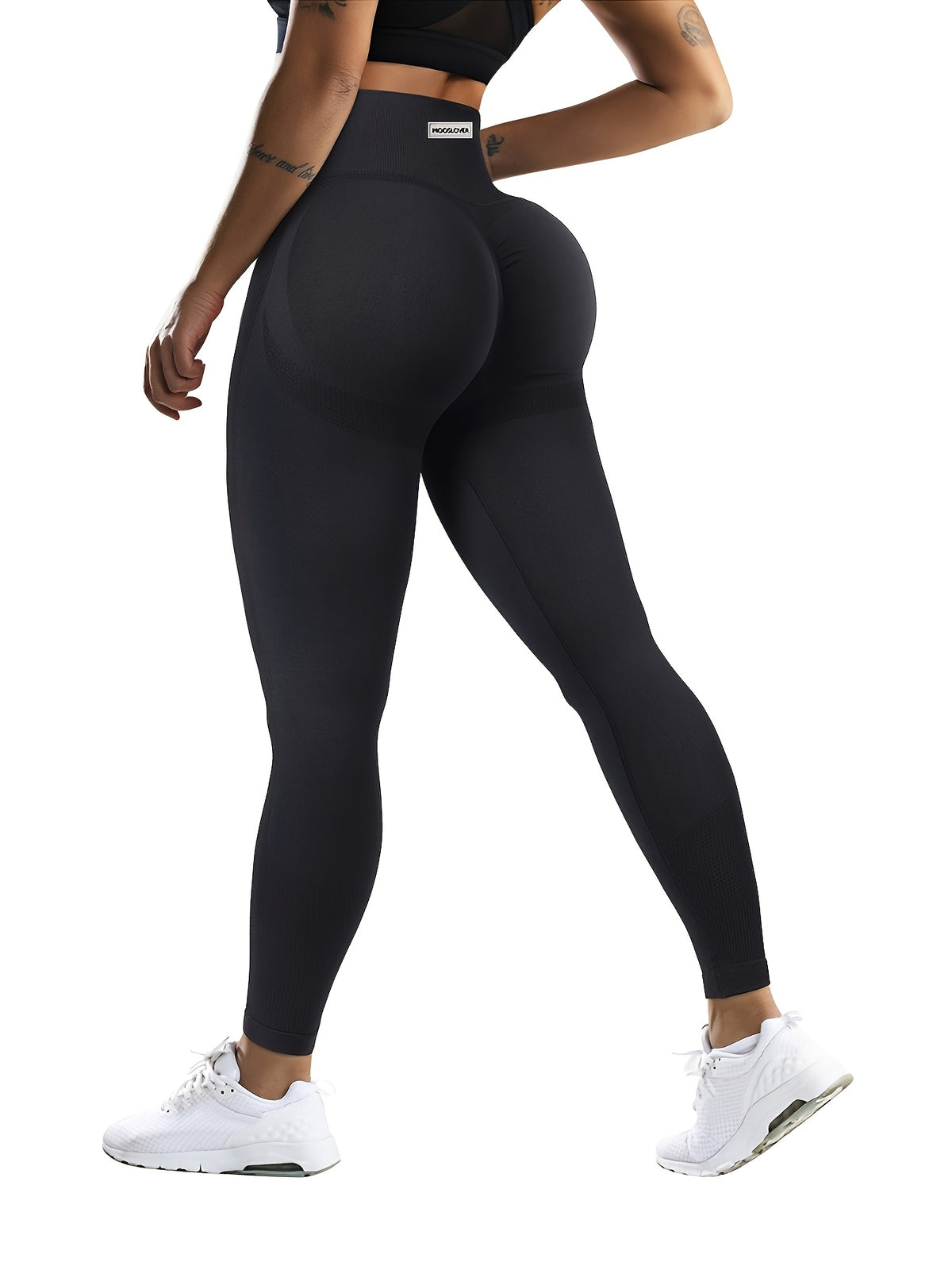 Seamless Tummy Control Butt Lift Leggings - Black