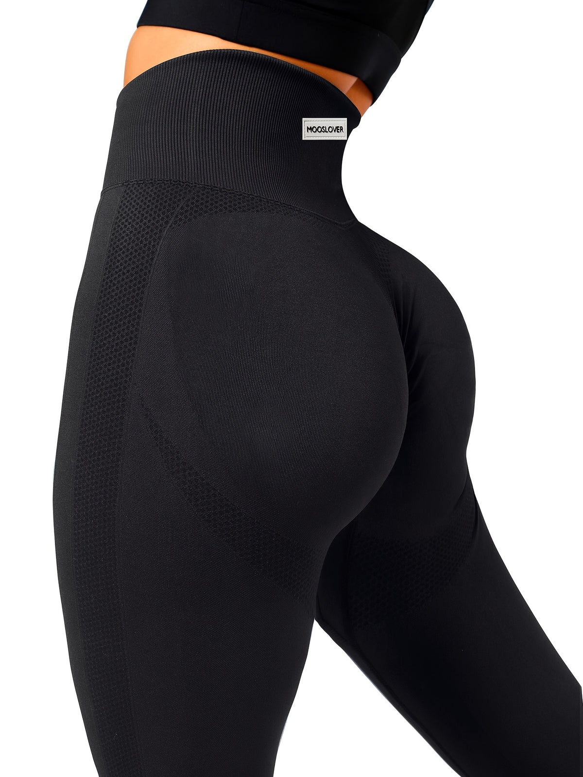 Seamless Tummy Control Butt Lift Leggings - Black