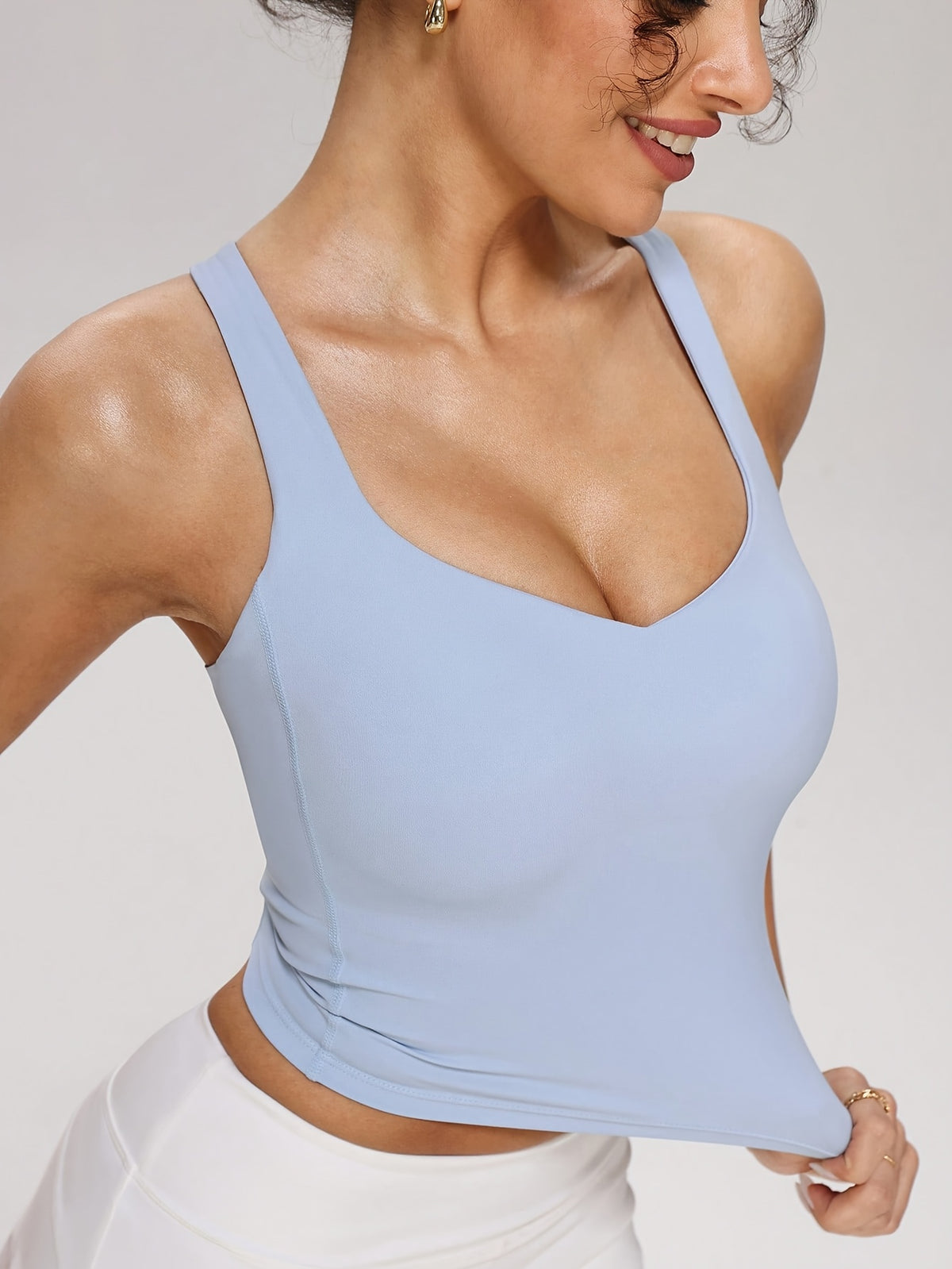 Versatile Sports Tank - Light Steel Blue