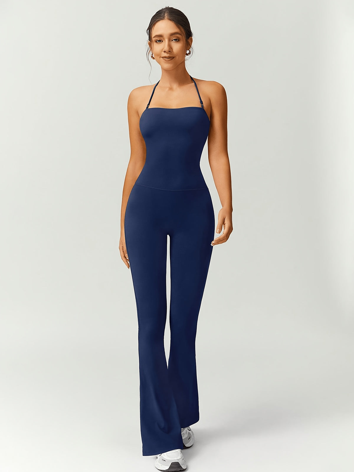 Strapless Flare Jumpsuit - Navy