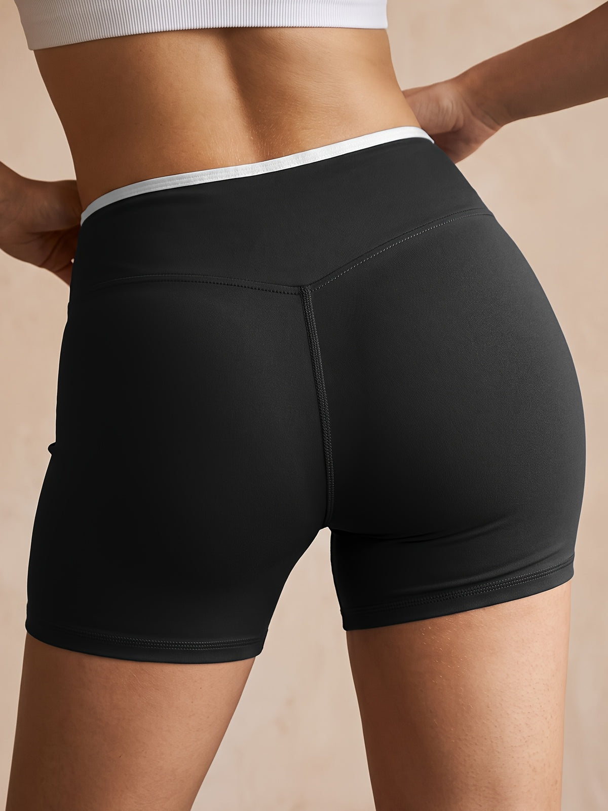 High Elastic Breathable Yoga Shorts - Black
