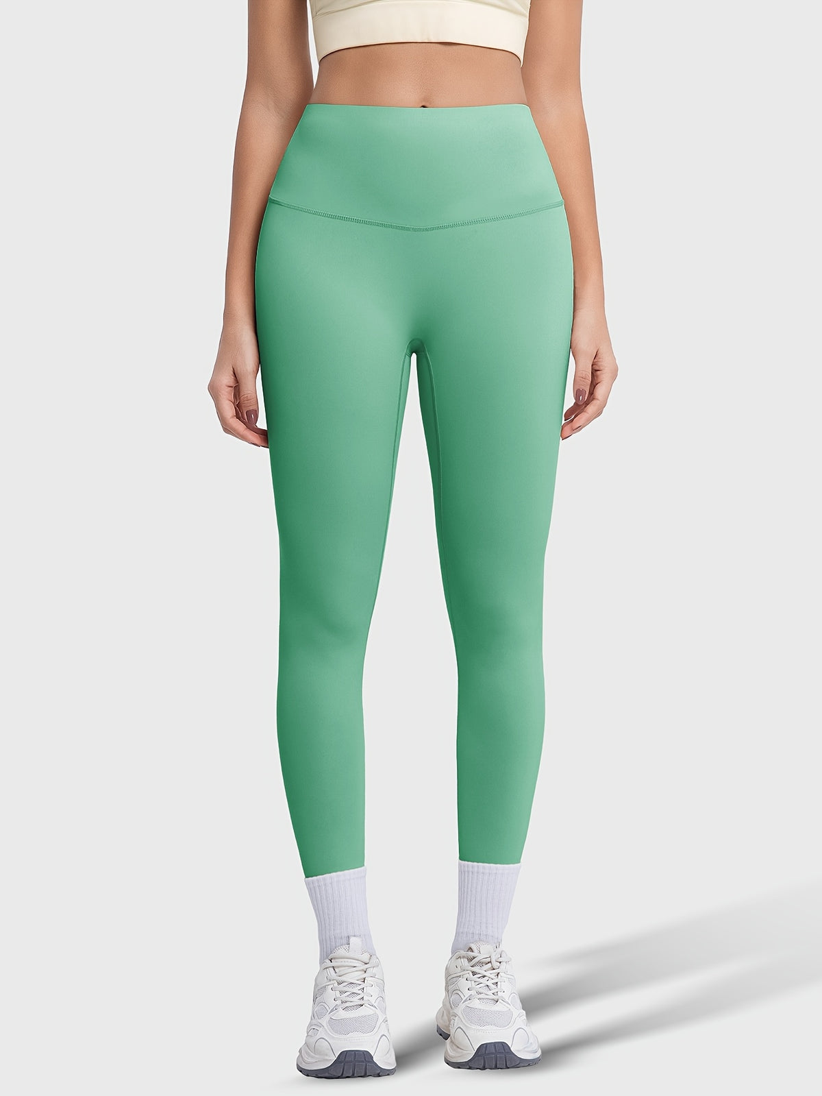 Crew Neck Tee & Leggings Set - Mint Green