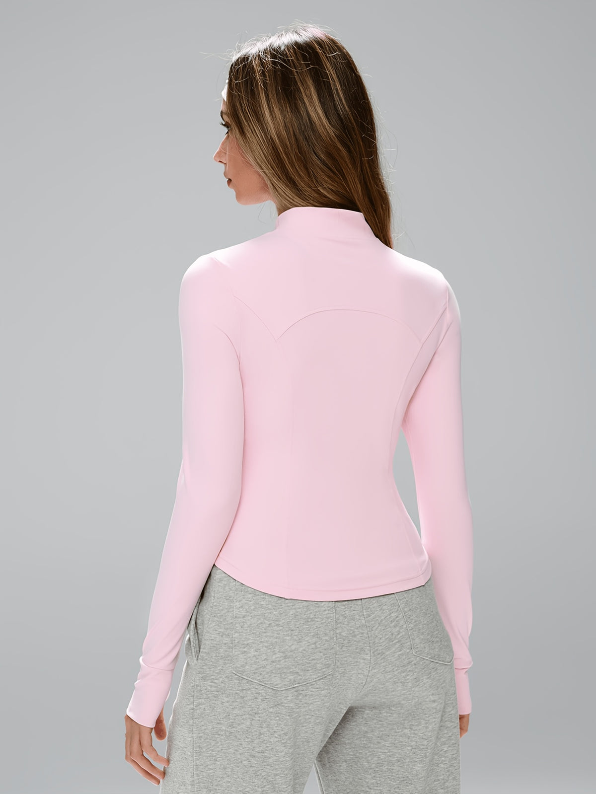 Fleece Lined Zip Up Jacket - Pink