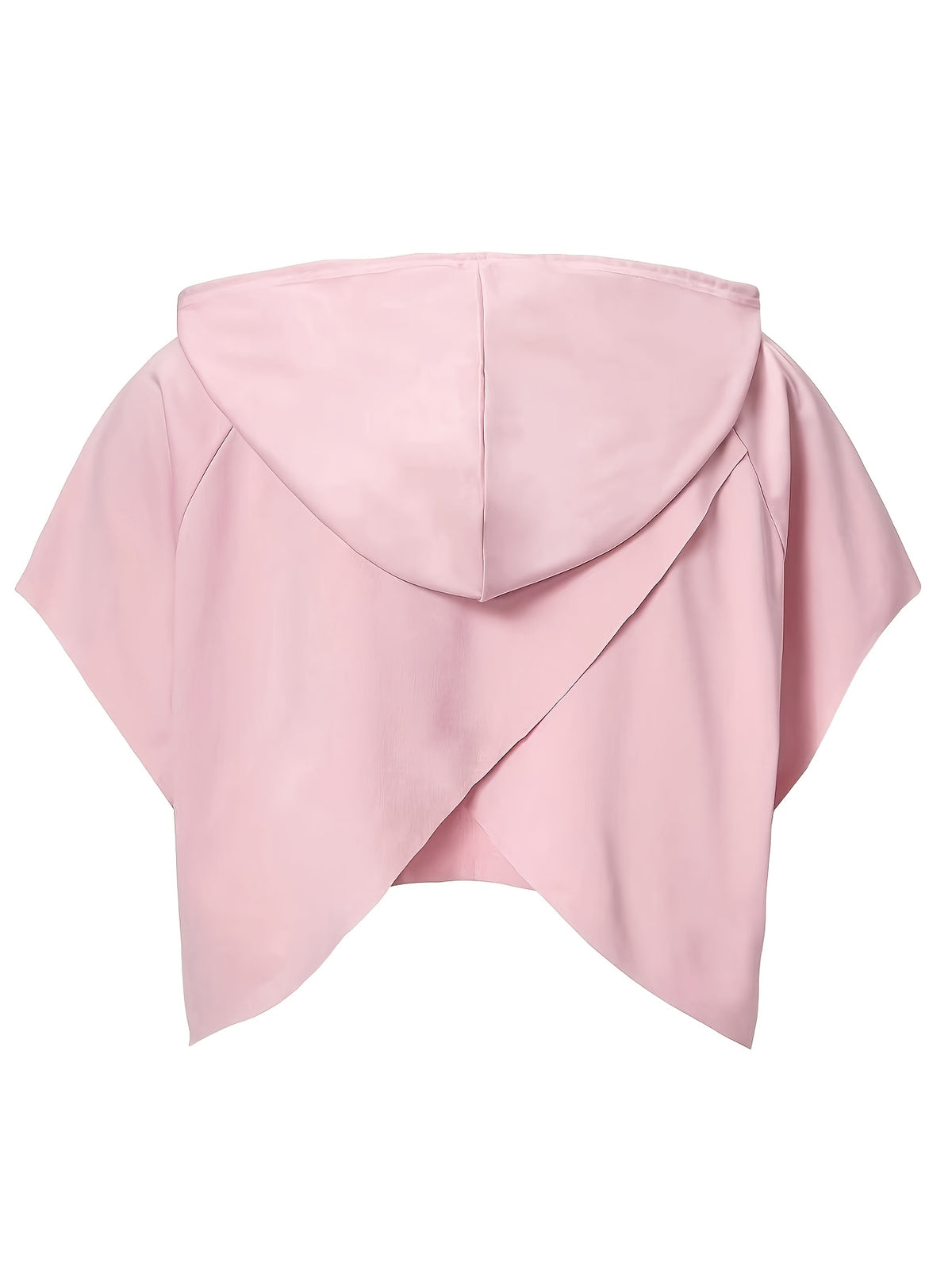 Batwing Hoodie & Cross Back Bra 3 Piece Set - Black Pink