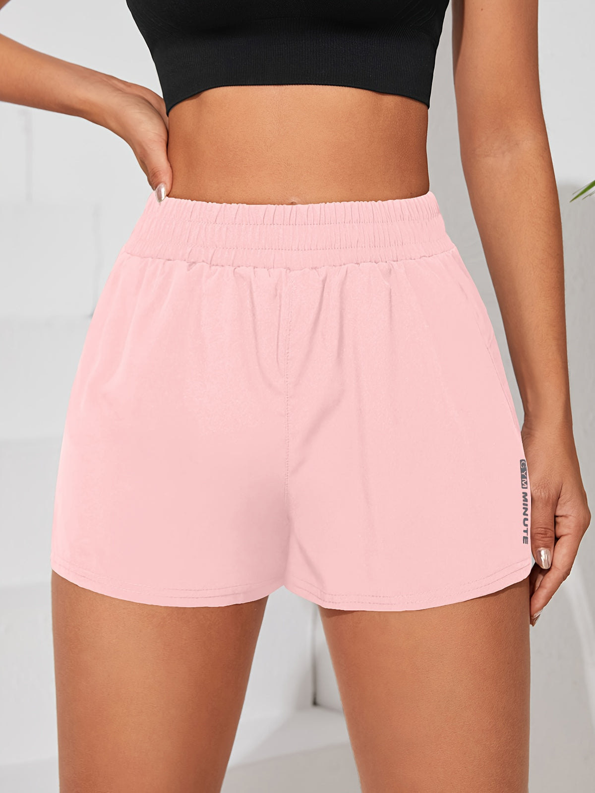 Casual Sporty Shorts - Pink Red