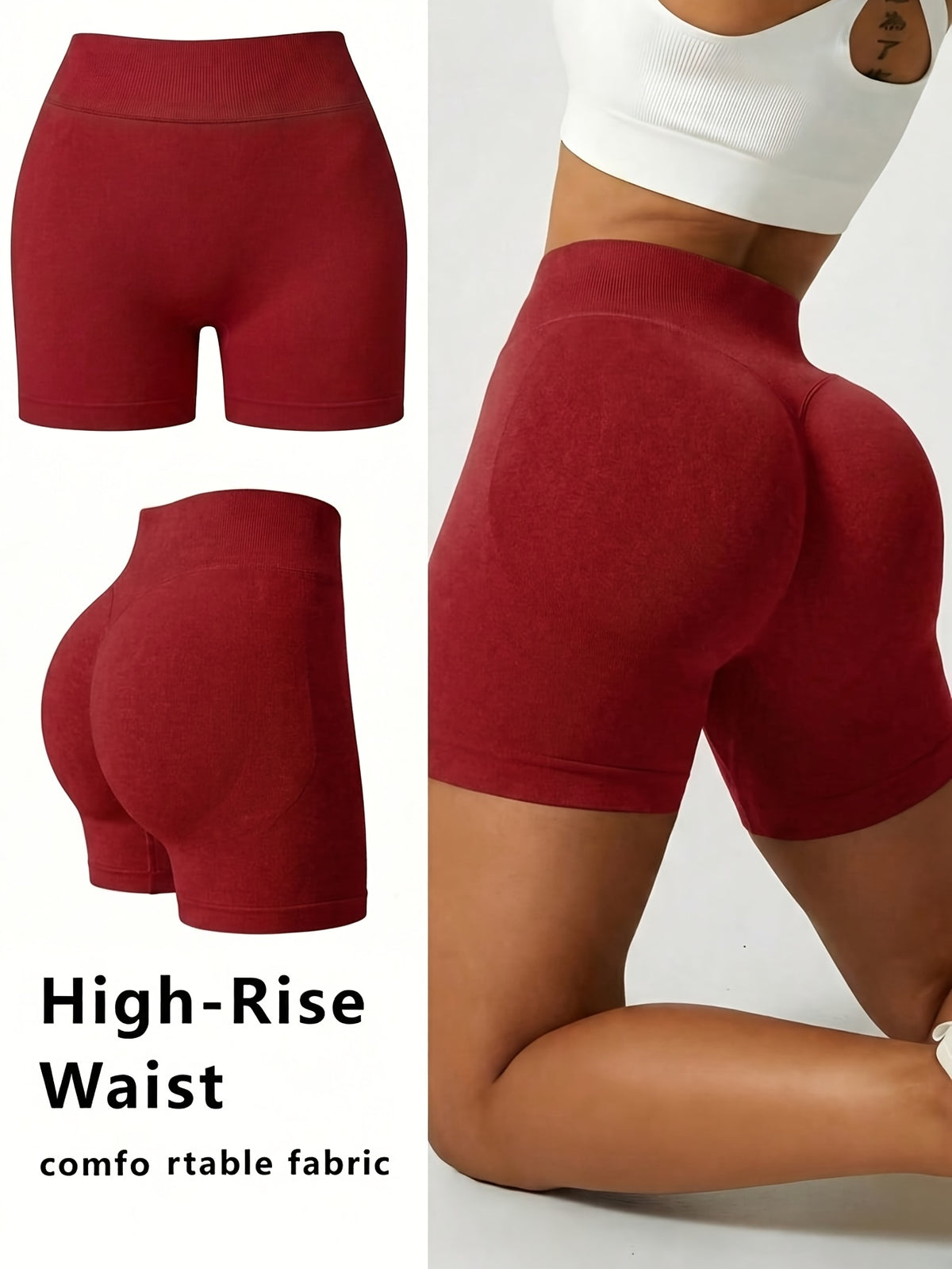 Scrunch Butt Sculpt Shorts - Red