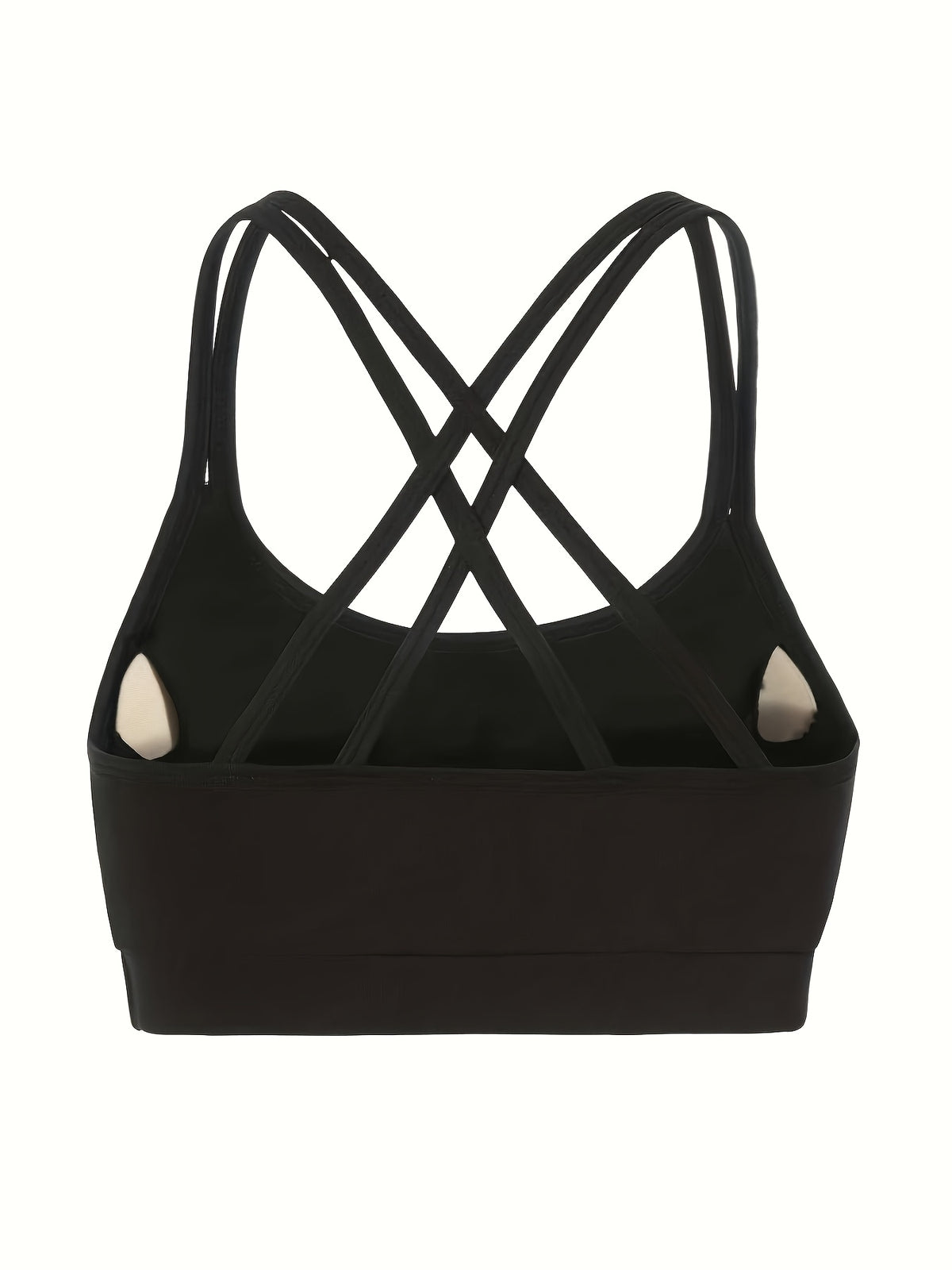 Sleeveless Hoodie & Cross Strap Bra 3 Piece Set - Black
