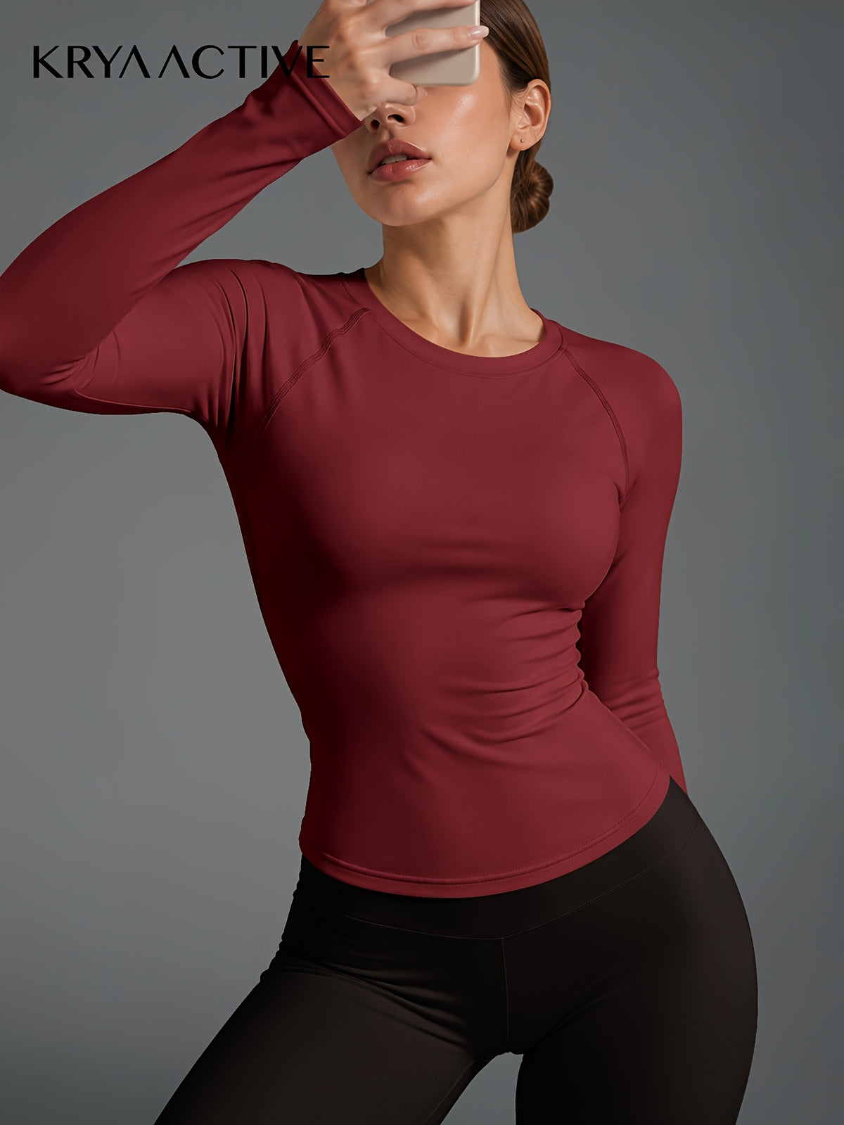 Raglan Thumbhole Base Layer Top - Red