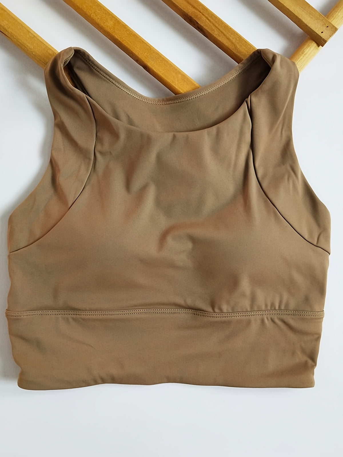 Seamless Yoga Bra Vest Top - Rust