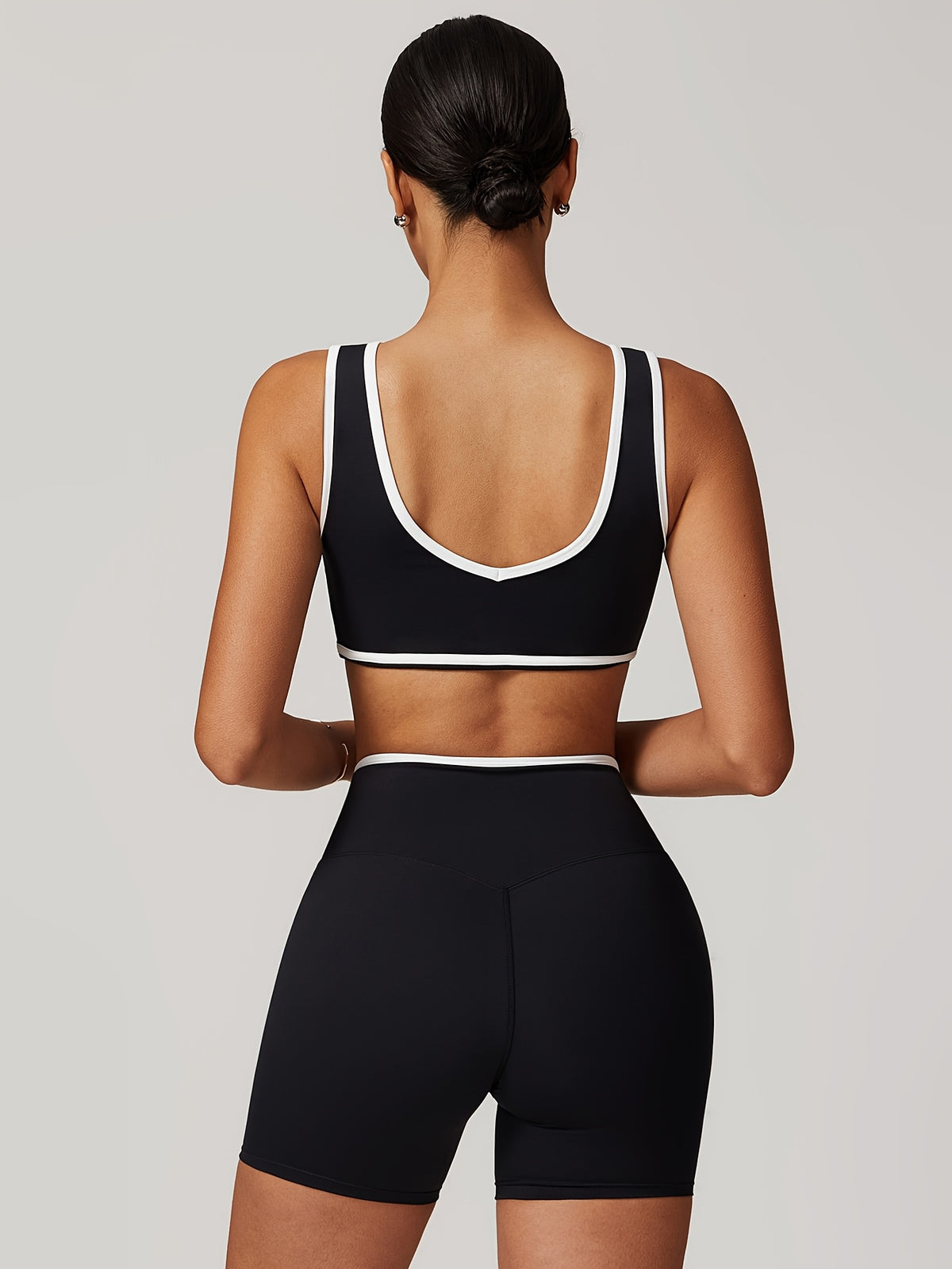 Fitted Tank & Shorts Set - Black