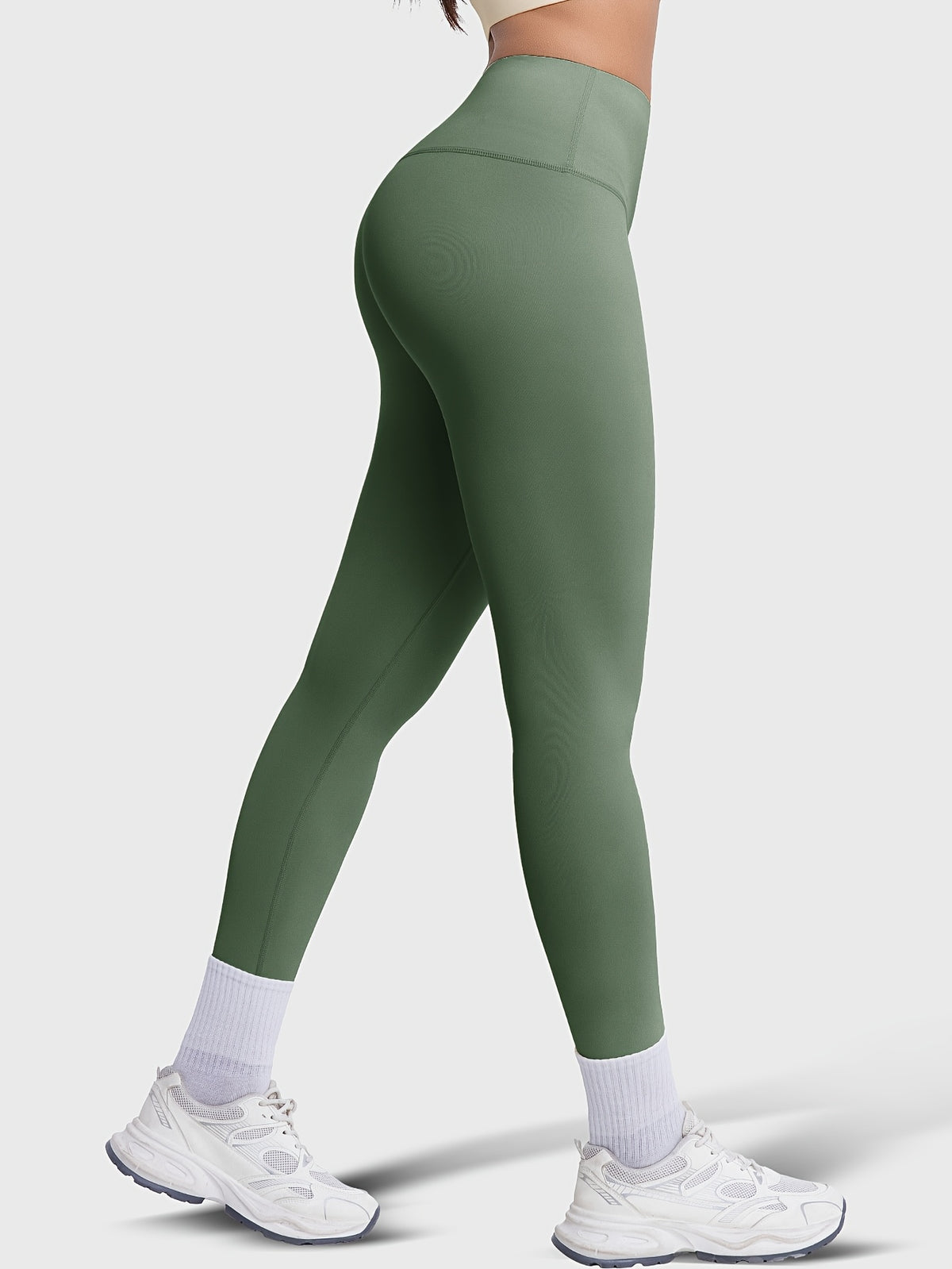 Crew Neck Tee & Leggings Set - Sage Green