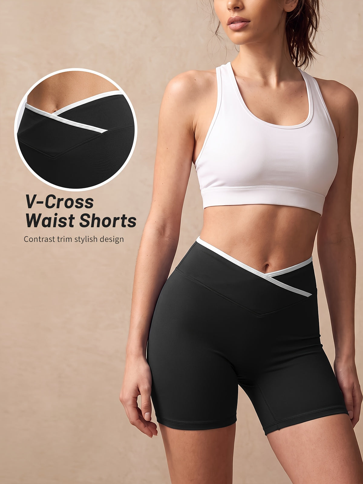 High Elastic Breathable Yoga Shorts - Black