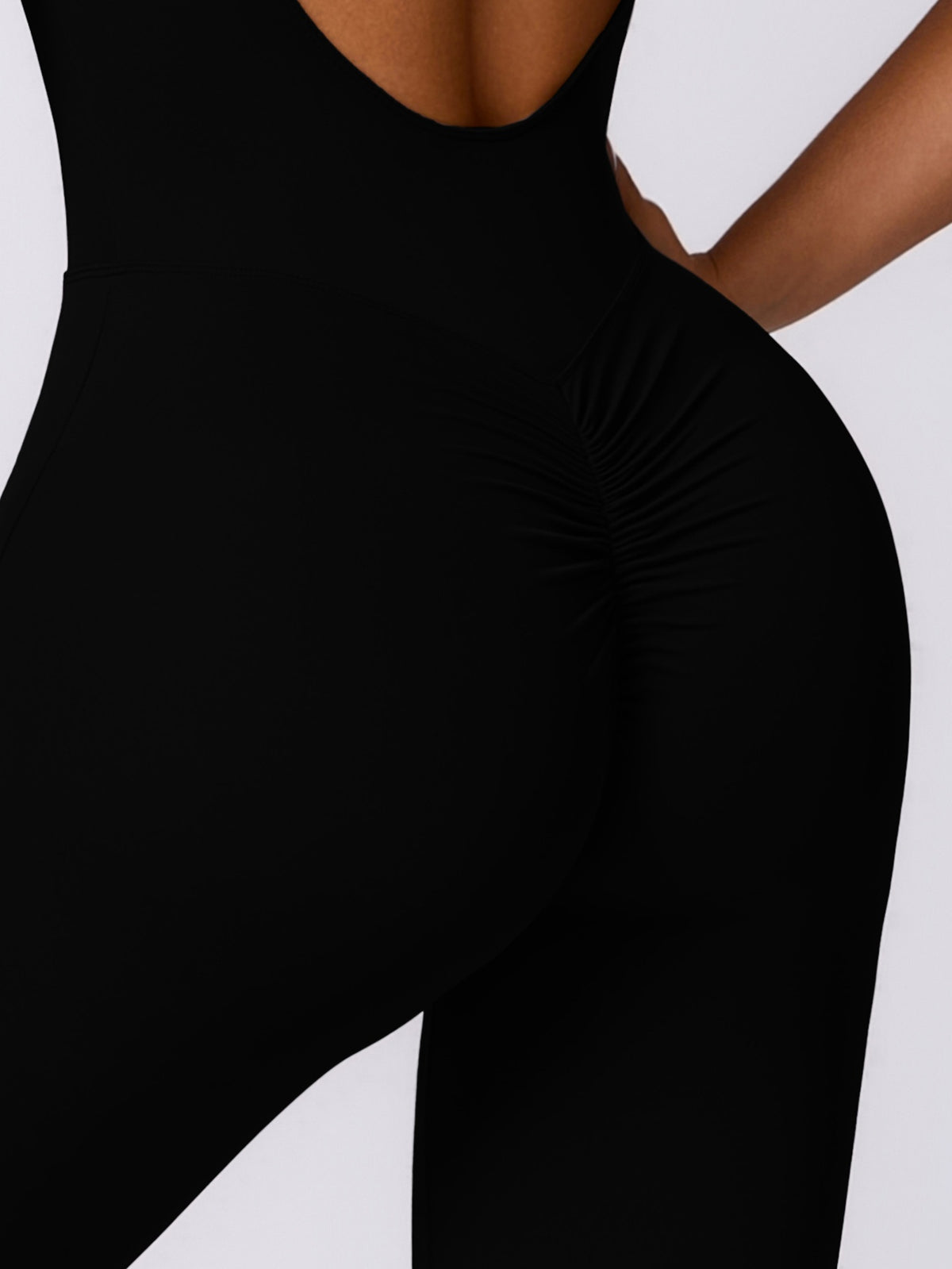 Sleeveless Yoga Bodysuit - Black